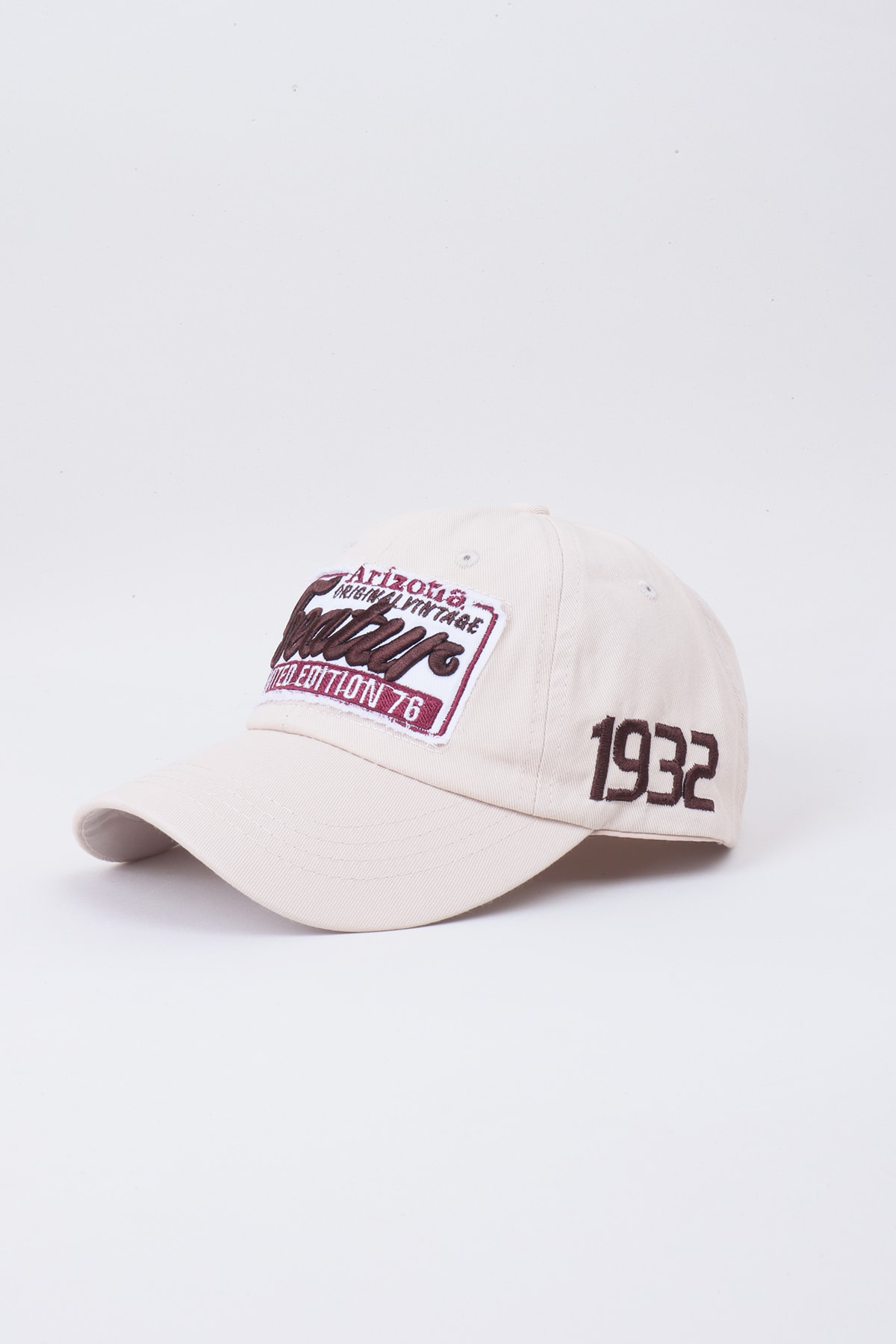 Nakışlı Cap Baseball Şapka - Bej