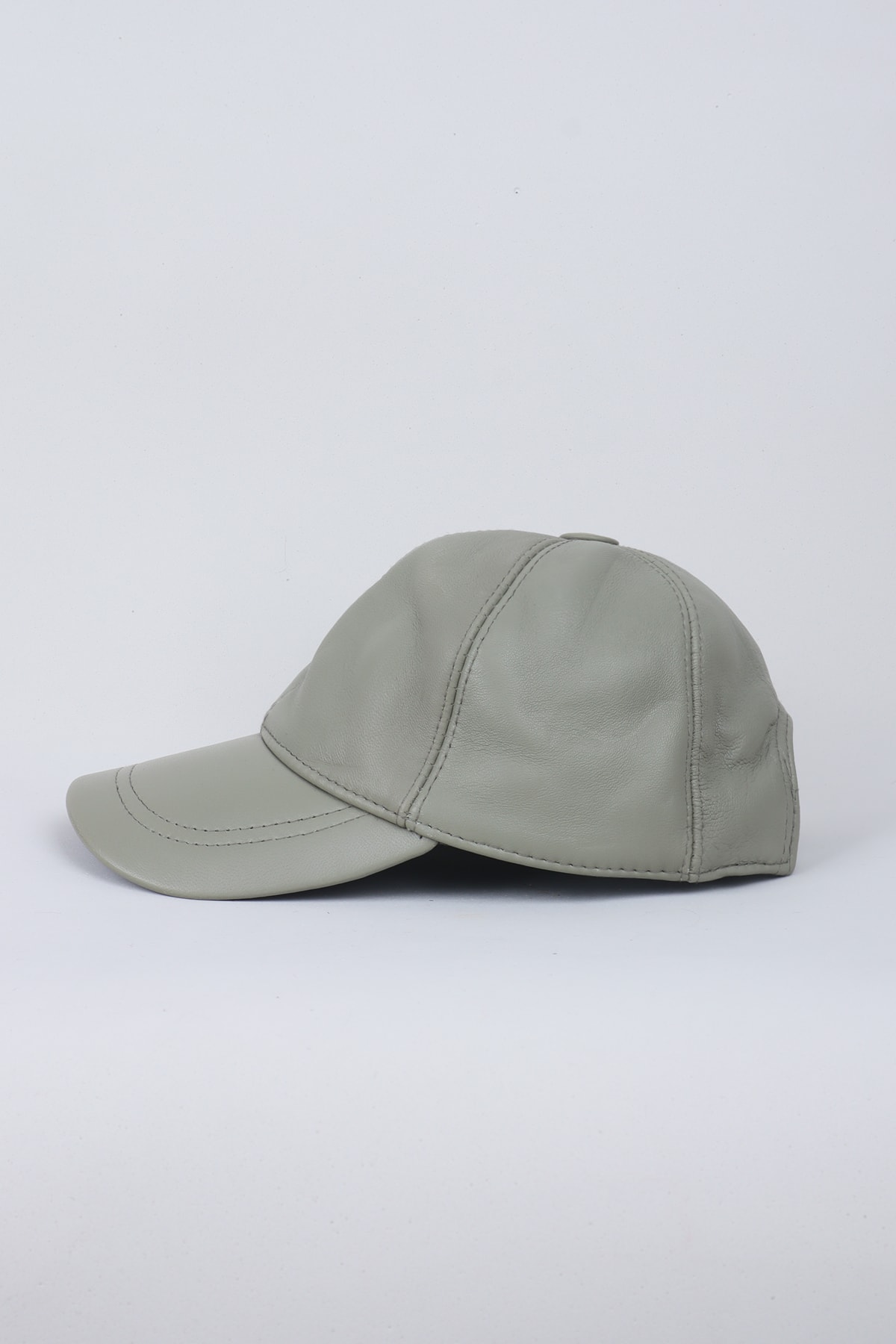 Mint Yeşili Deri Cap Şapka