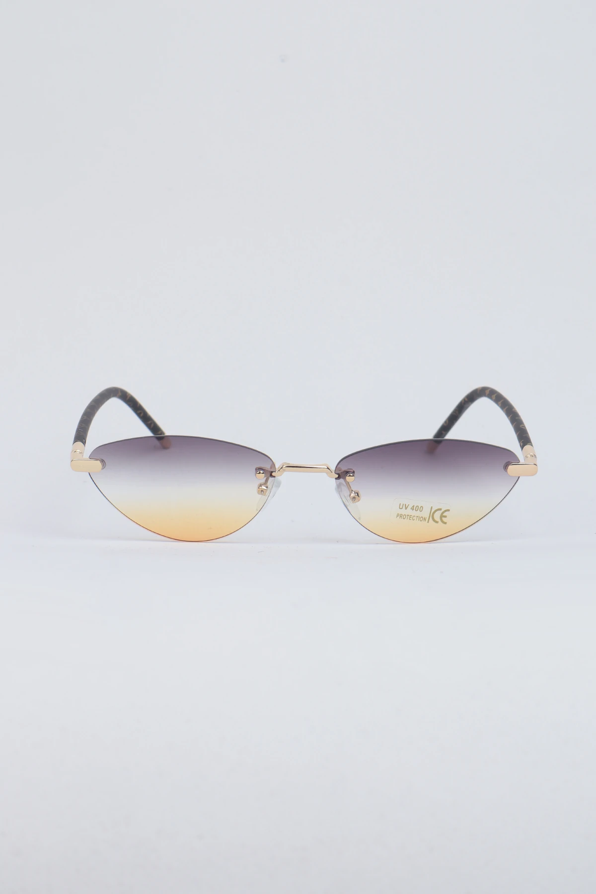 Noah Cateye Çerçevesiz Güneş Gözlüğü - Siyah Hardal