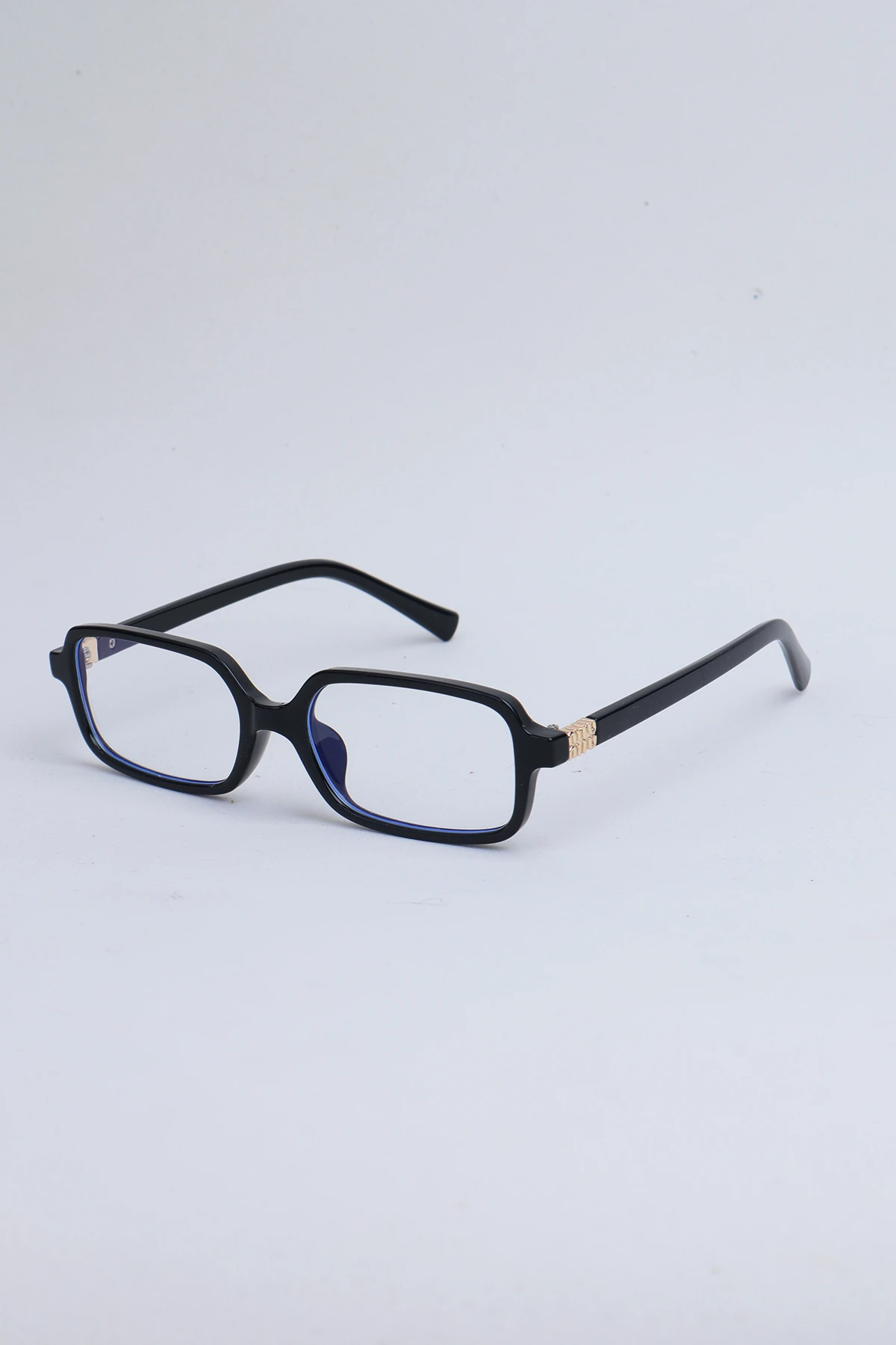 Mino Minimal Dikdörtgen Mavi Işık Koruyucu Ekran Gözlüğü - Siyah