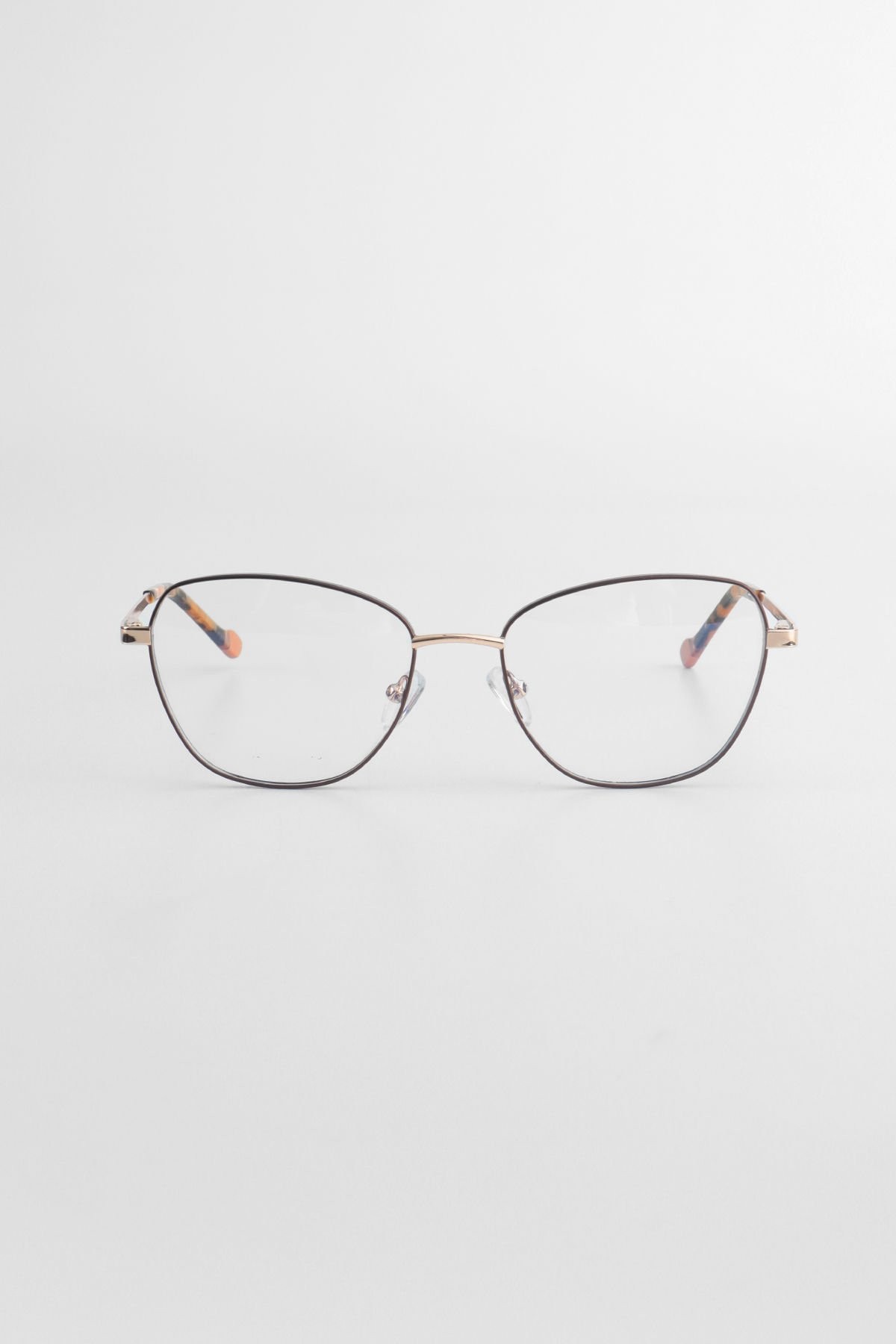 Cateye Çerçeve Mavi Işık Koruyucu Gözlük - Blue Block Lens - Kahverengi