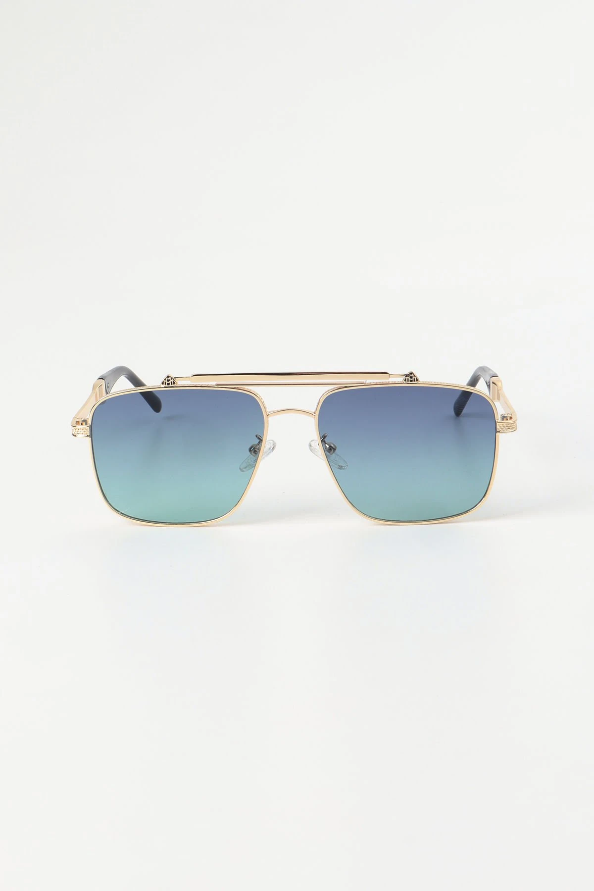 Mays Metal Dikdörtgen Tasarım Güneş Gözlüğü - Yeşil