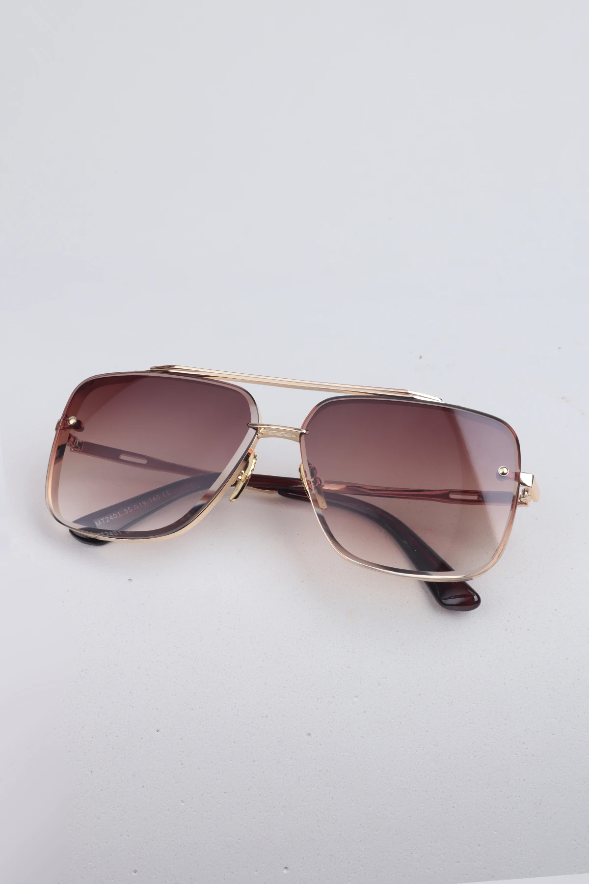 Jane Metal Tasarım Vintage Güneş Gözlüğü - Kahverengi