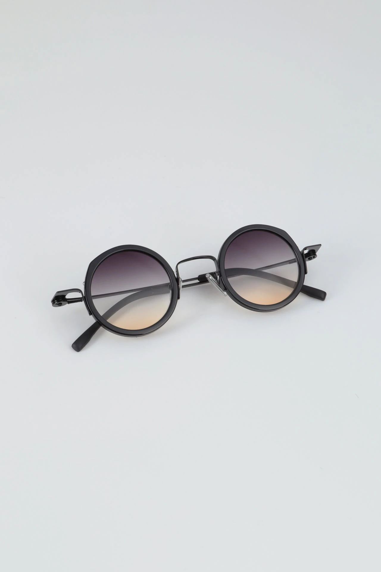 Pino Premium Yuvarlak Güneş Gözlüğü - Siyah Hardal