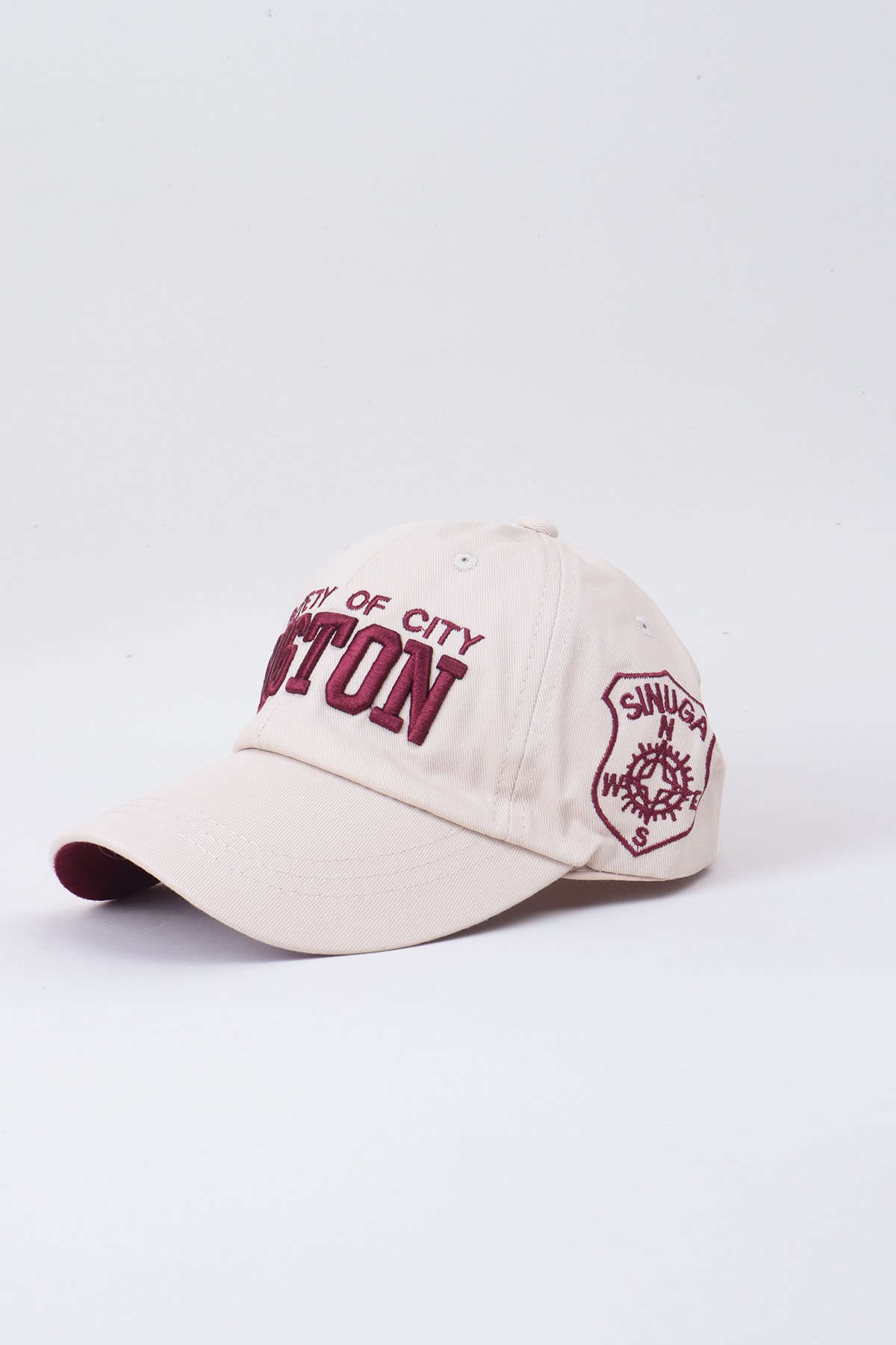 Nakışlı Cap Baseball Şapka - Bej