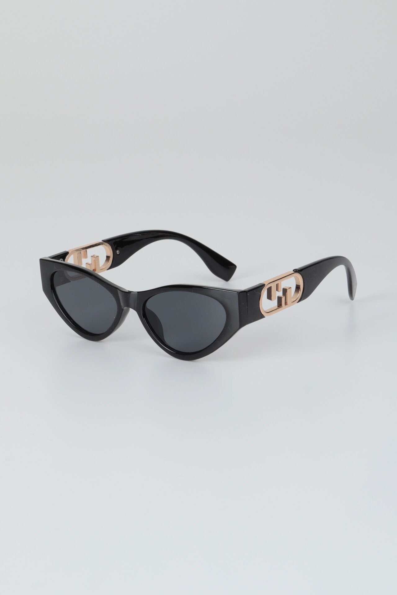 Felix Cateye Gold Detaylı Güneş Gözlüğü - Siyah