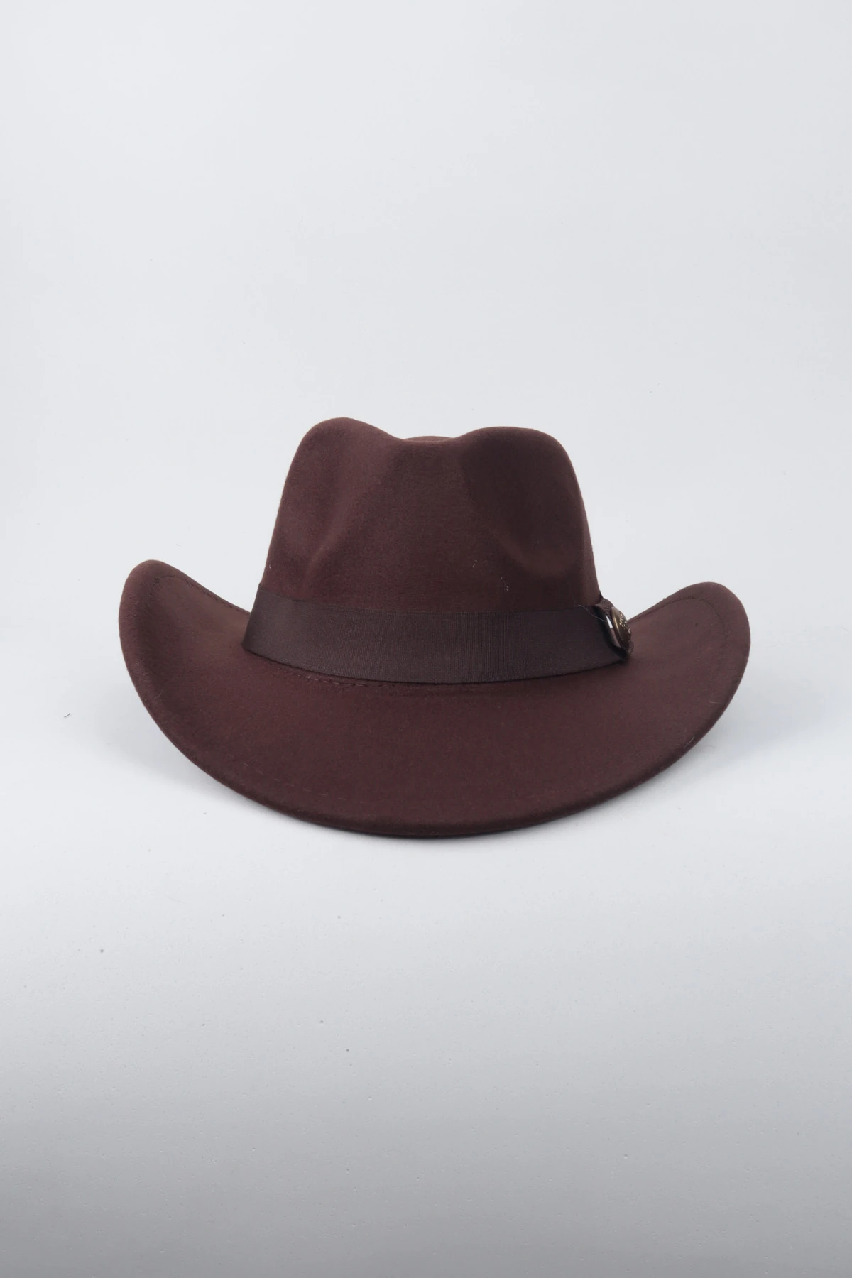 Kahverengi Kovboy Fötr Şapka