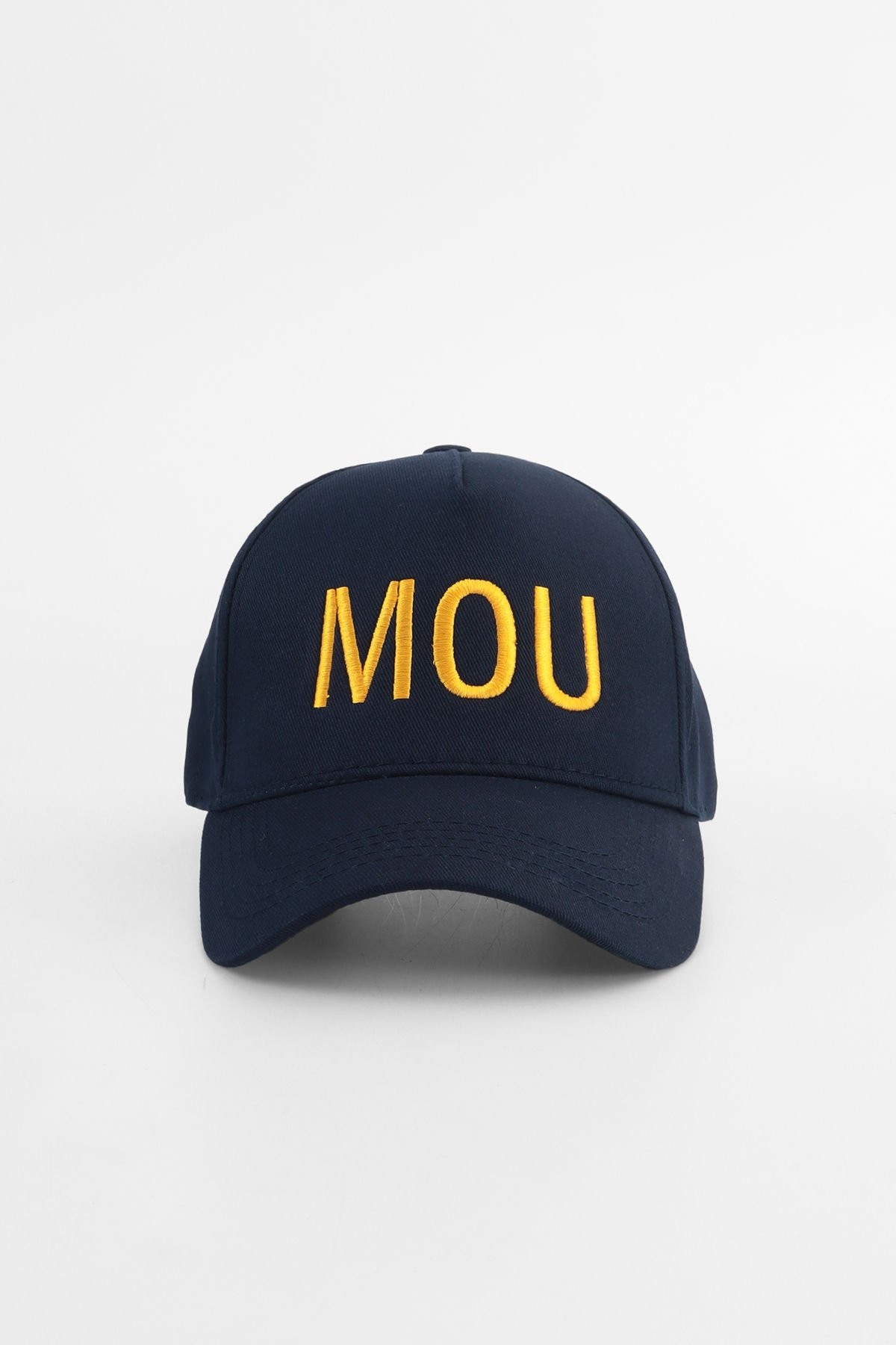 Mou Yazılı Nakışlı Baseball Cap Şapka - Lacivert
