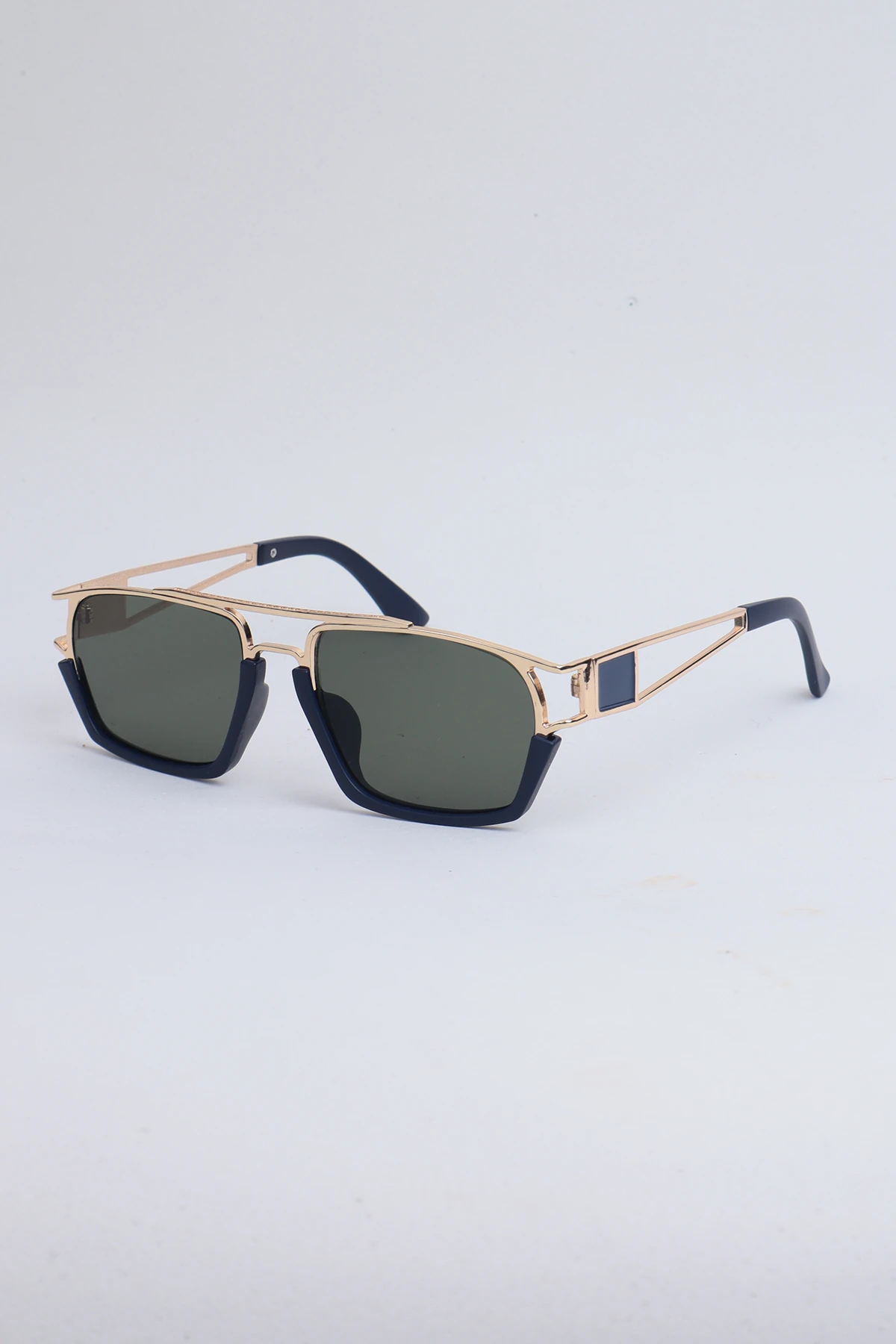 Unread Metal Detaylı Güneş Gözlüğü - Lacivert Yeşil