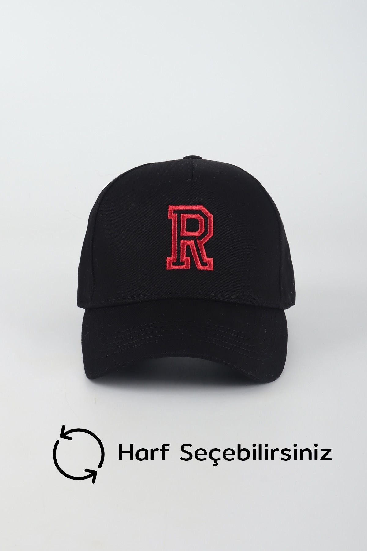 Kişiye Özel Harfli Nakışlı Harf Seçilebilir Cap Şapka