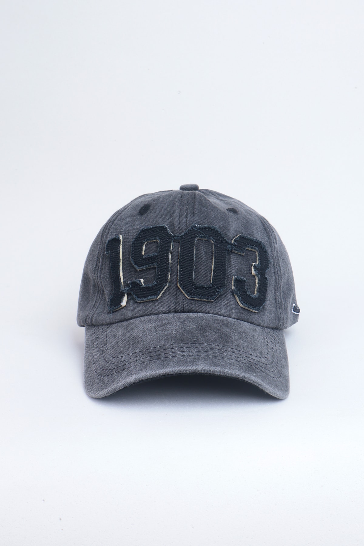 1903 Kartal Yazılı Eskitme Premium Unisex Şapka - Füme