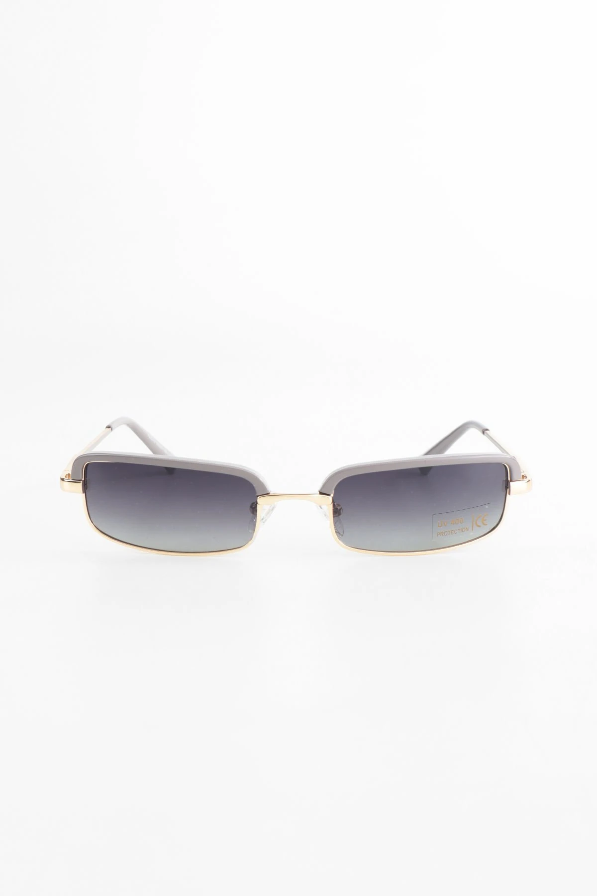 İnce Metal Tasarım Premium Güneş Gözlüğü - Gri