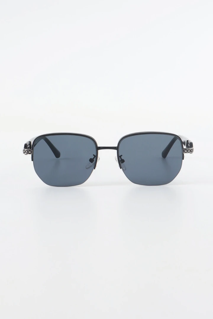 Luin Kristal Kesim Altıgen Güneş Gözlüğü - Siyah