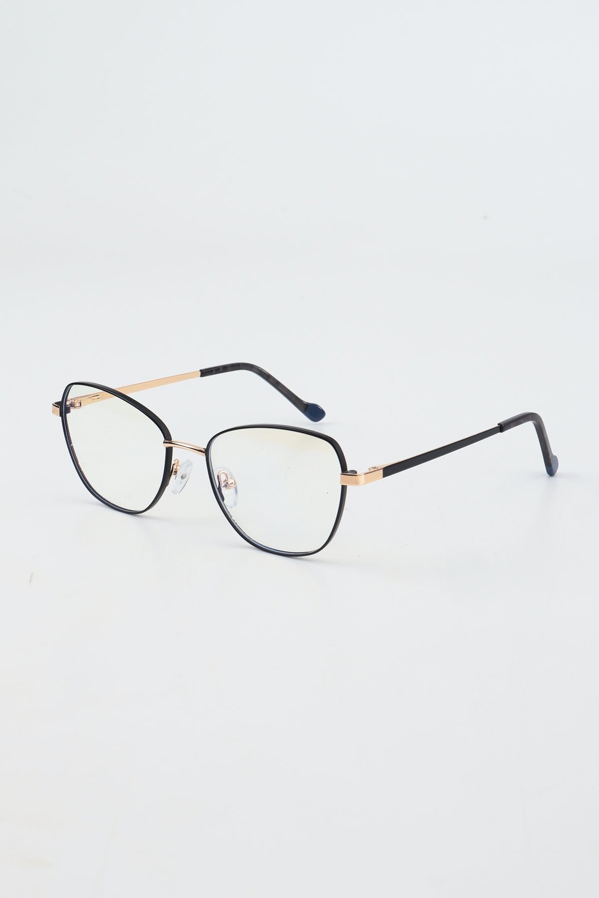 Cateye Çerçeve Mavi Işık Koruyucu Gözlük - Blue Block Lens - Siyah