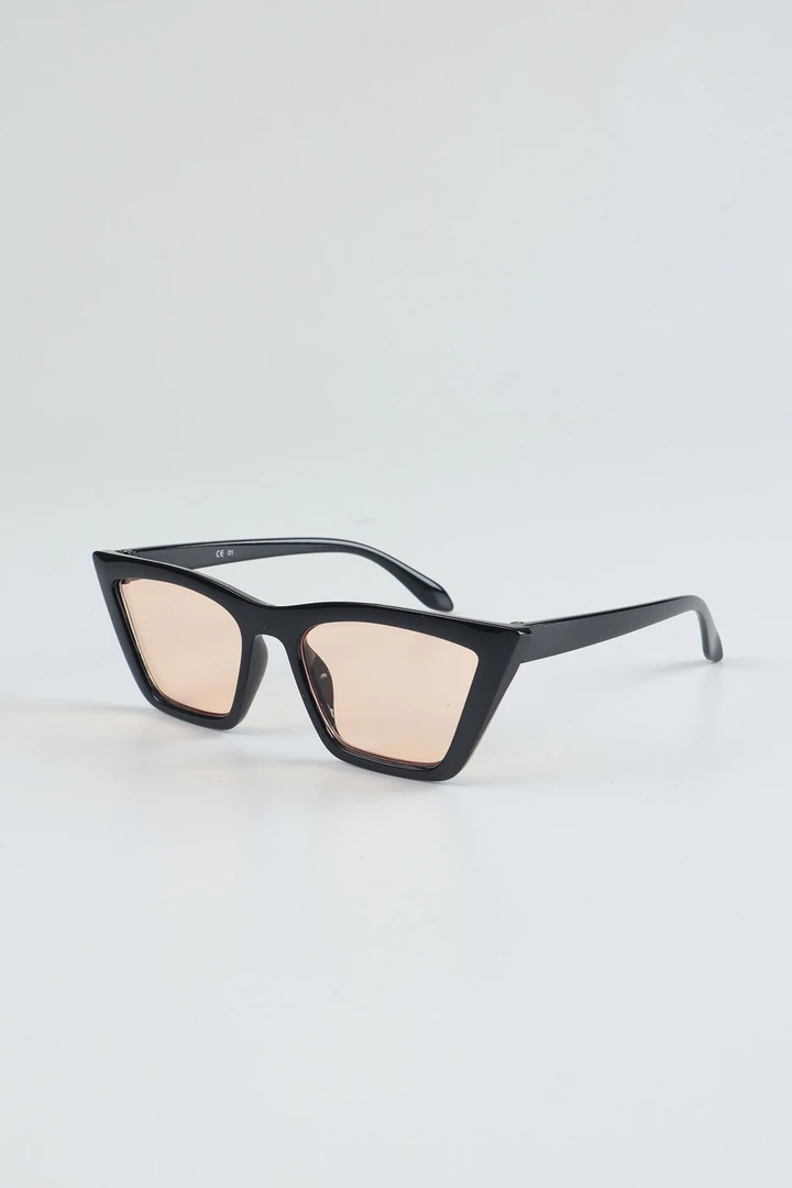 Cateye Çerçeve Güneş Gözlüğü - Nude Cam