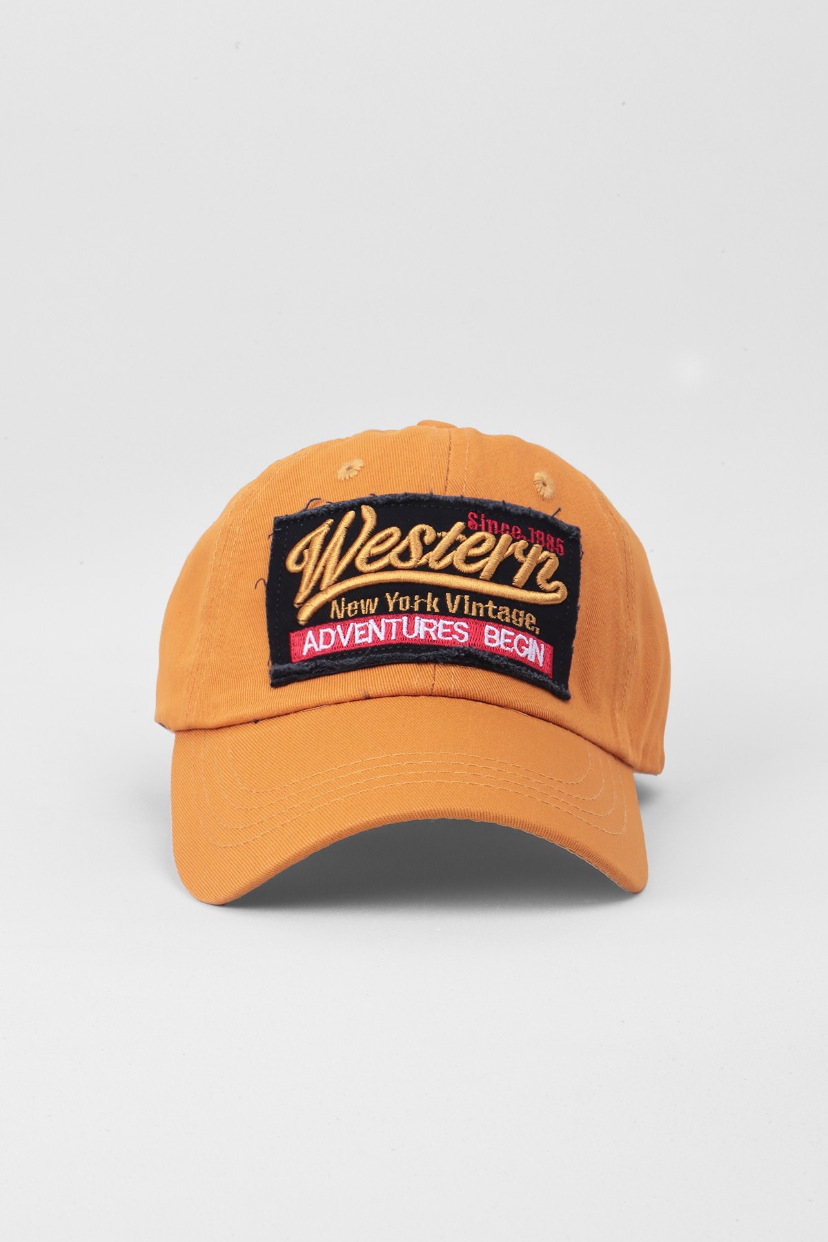 Hardal Siyah Baseball Cap Nakışlı Tasarım Şapka