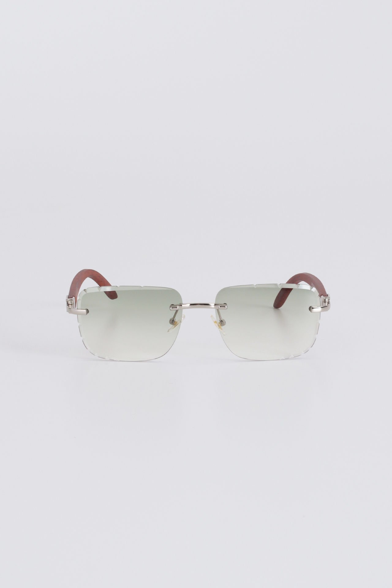 Hulls Kristal Kesim Ahşap Detaylı Güneş Gözlüğü - Yeşil