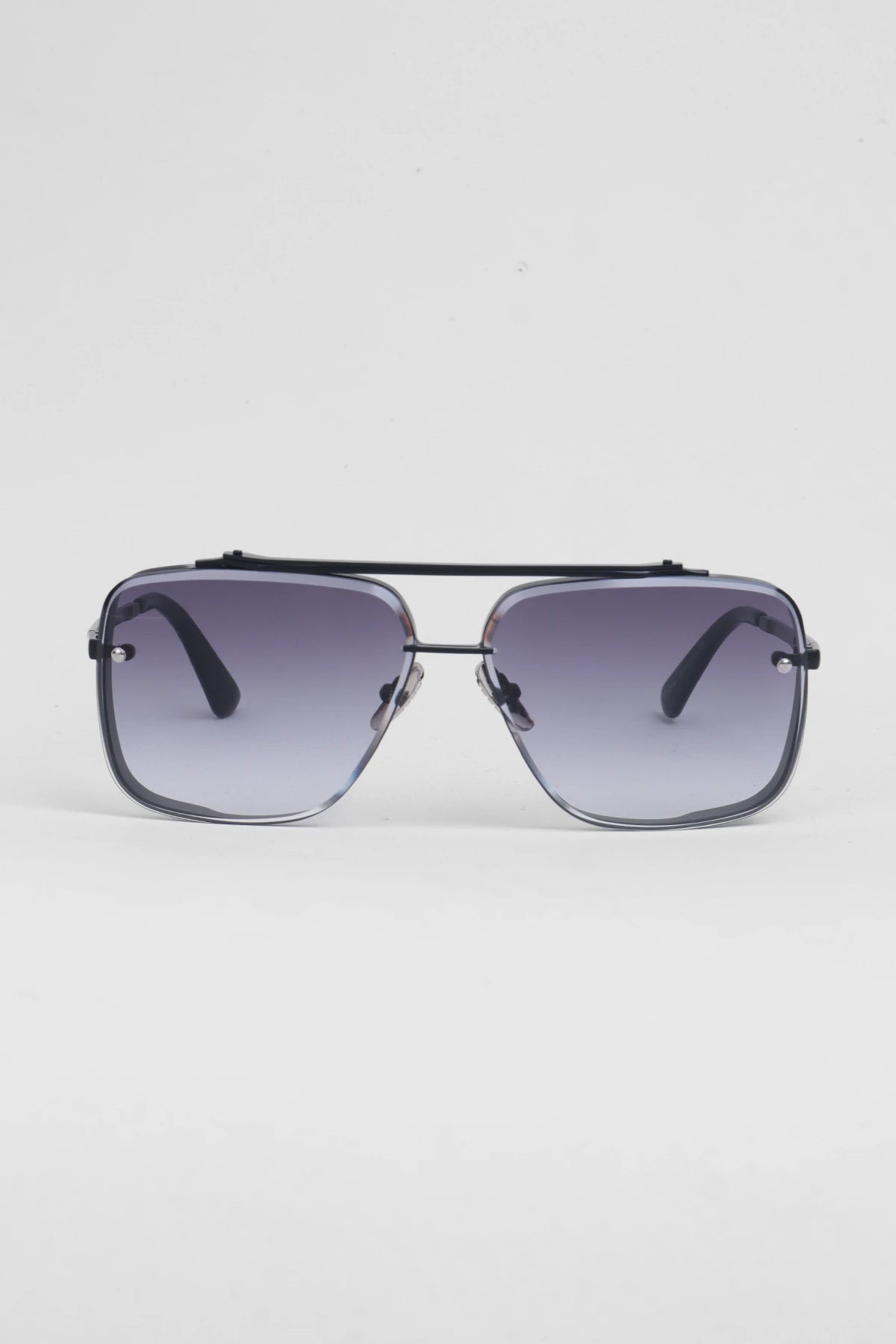 Jane Metal Tasarım Vintage Güneş Gözlüğü - Siyah