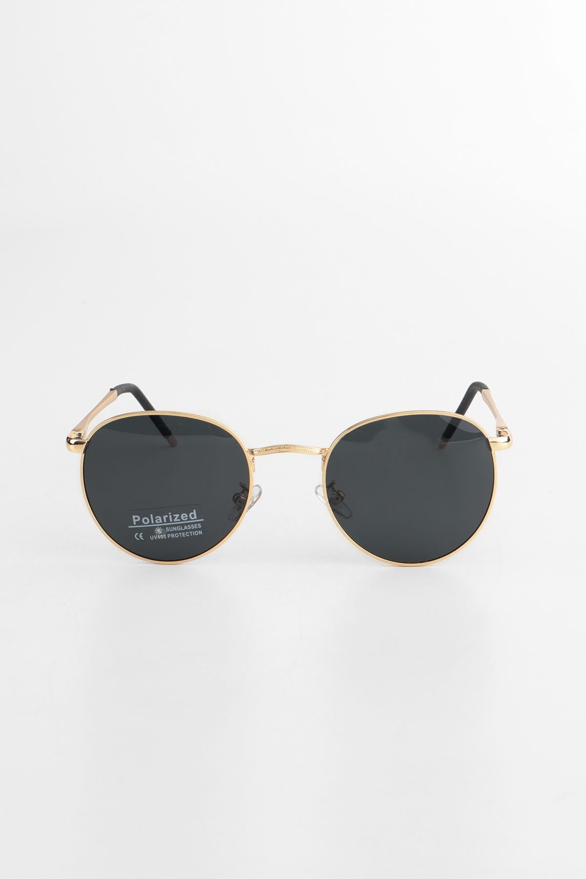 Roux Oval Polarize Metal Güneş Gözlüğü - Gold Siyah
