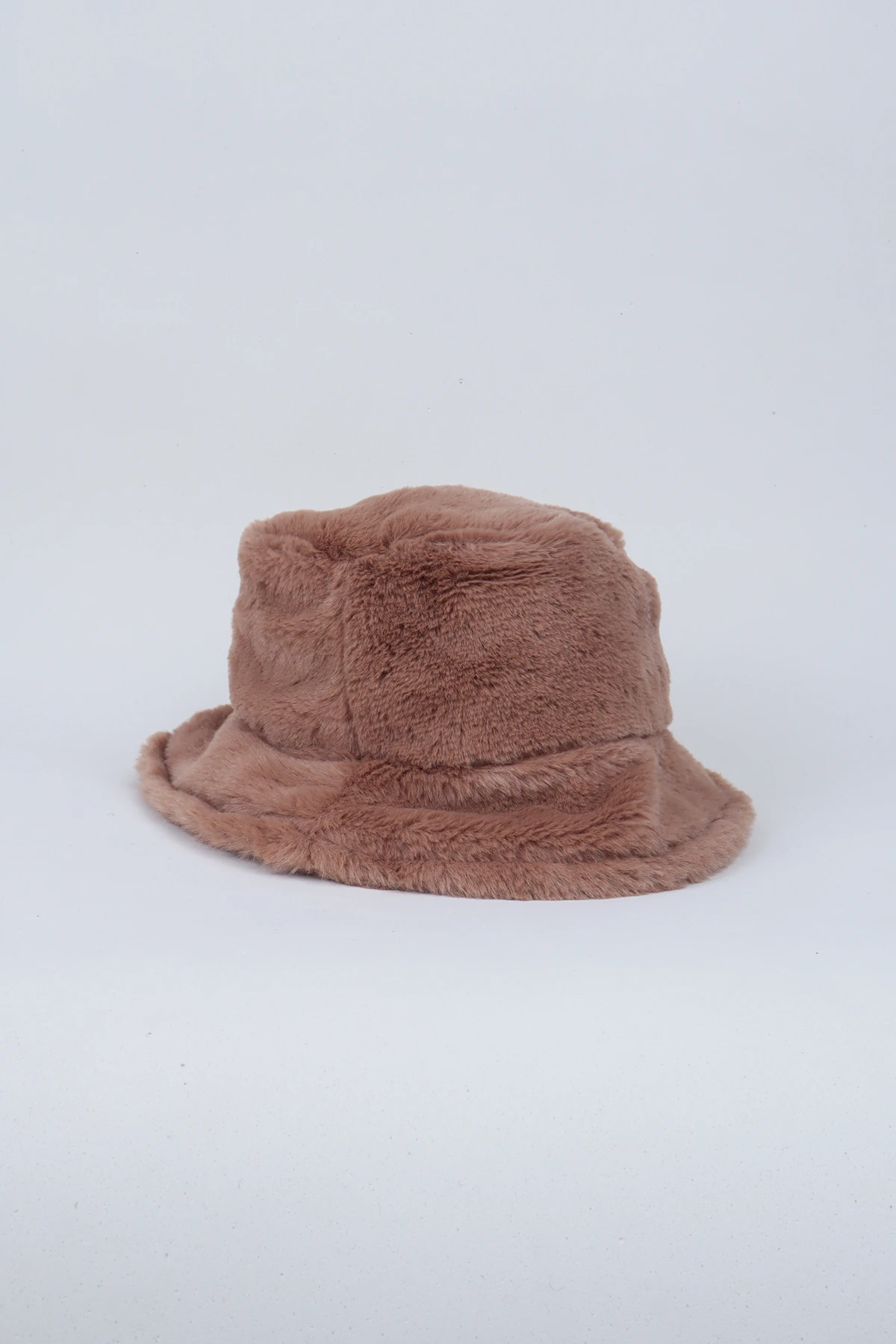 Camel Peluş Bucket Kova Şapka