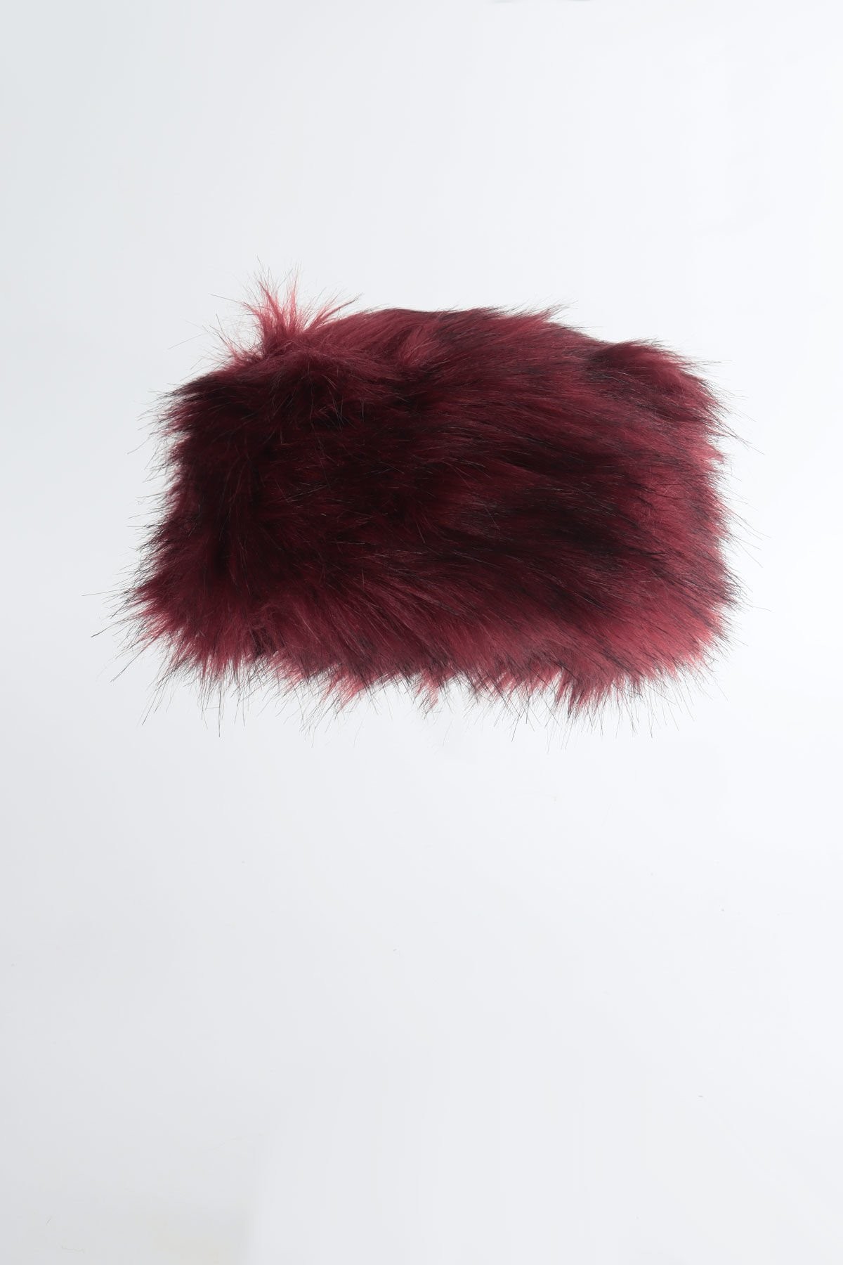 Bordo Suni Kürk Peluş Kalpak Şapka