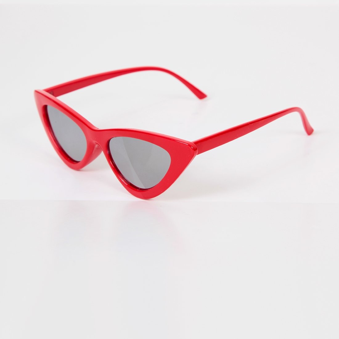 Retro Cat Eye Güneş Gözlüğü - Gri Aynalı Cam