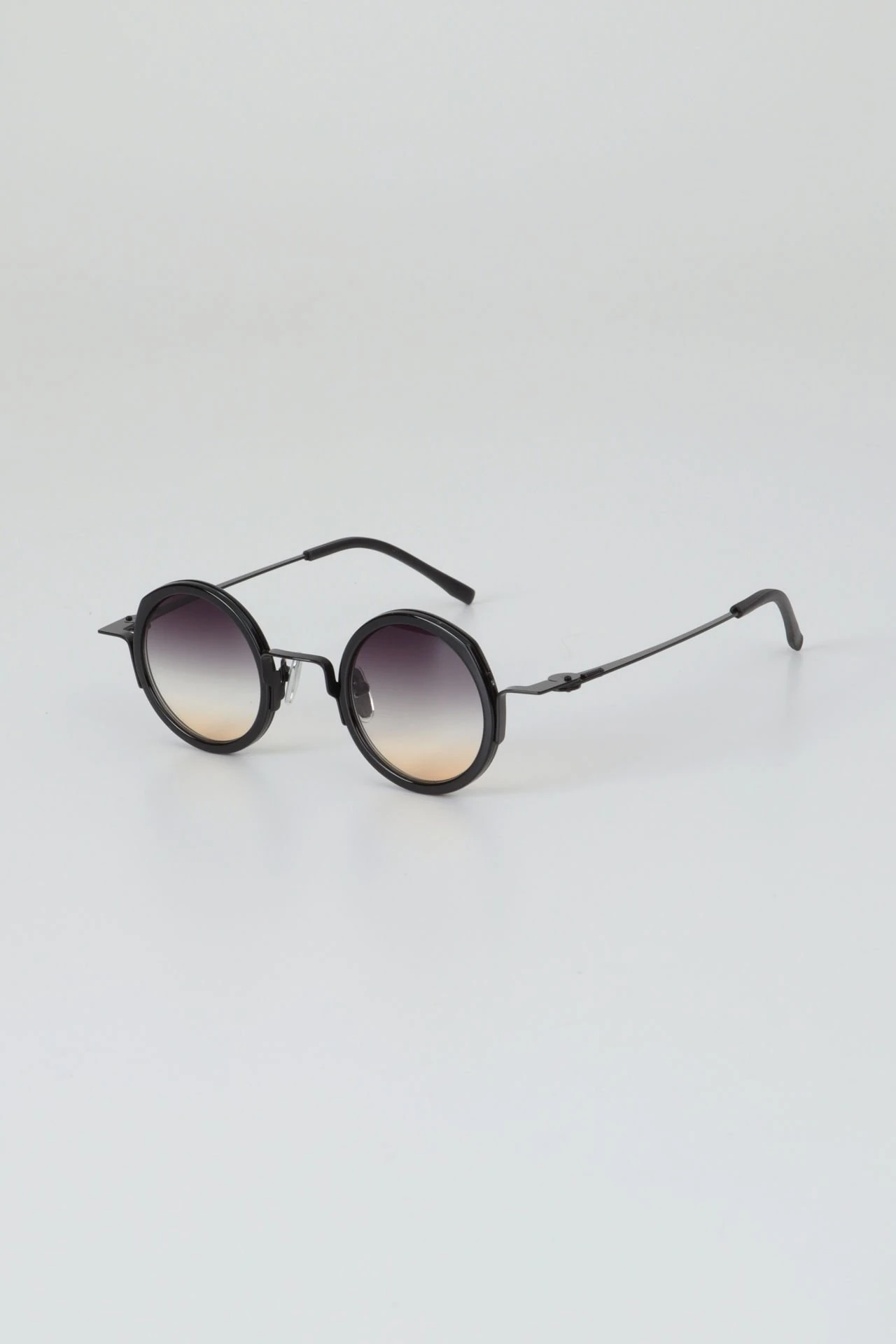 Pino Premium Yuvarlak Güneş Gözlüğü - Siyah Hardal