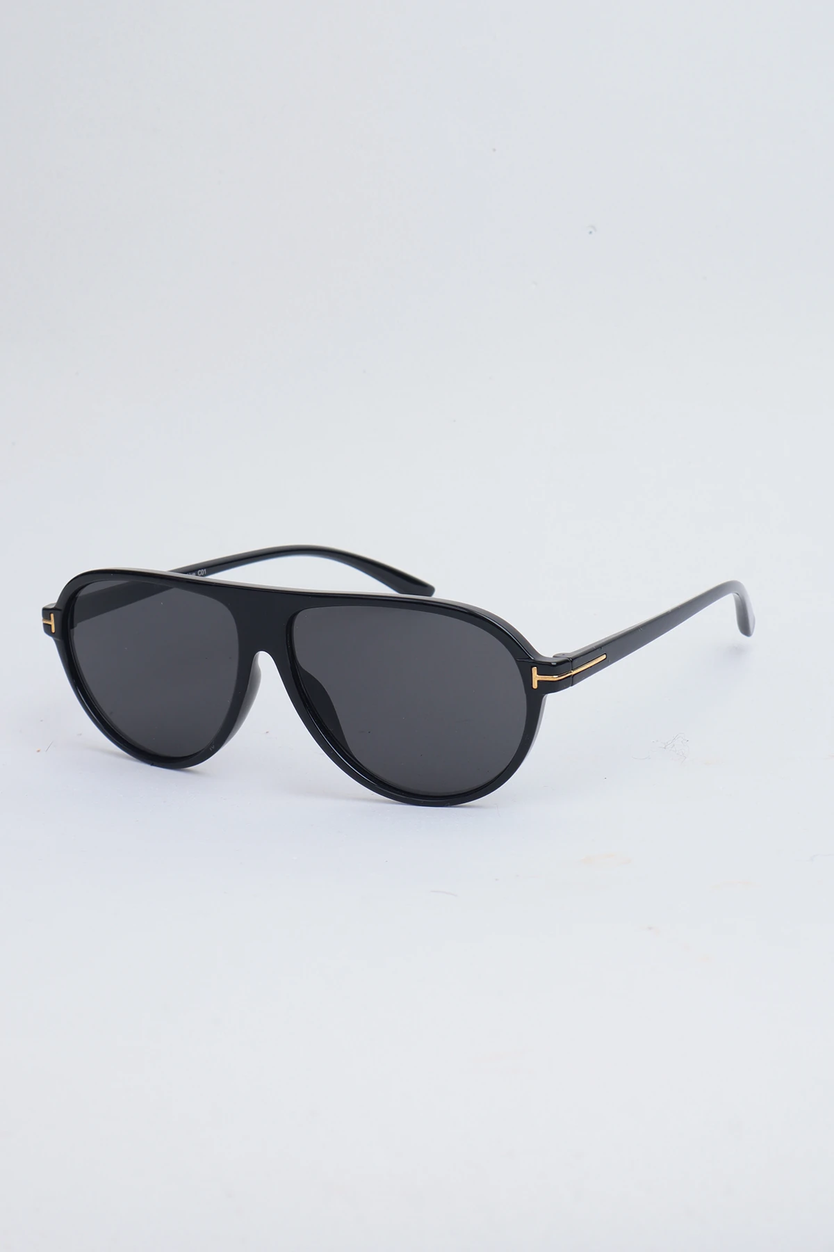 Slate Damla Retro Pilot Unisex Güneş Gözlüğü - Siyah