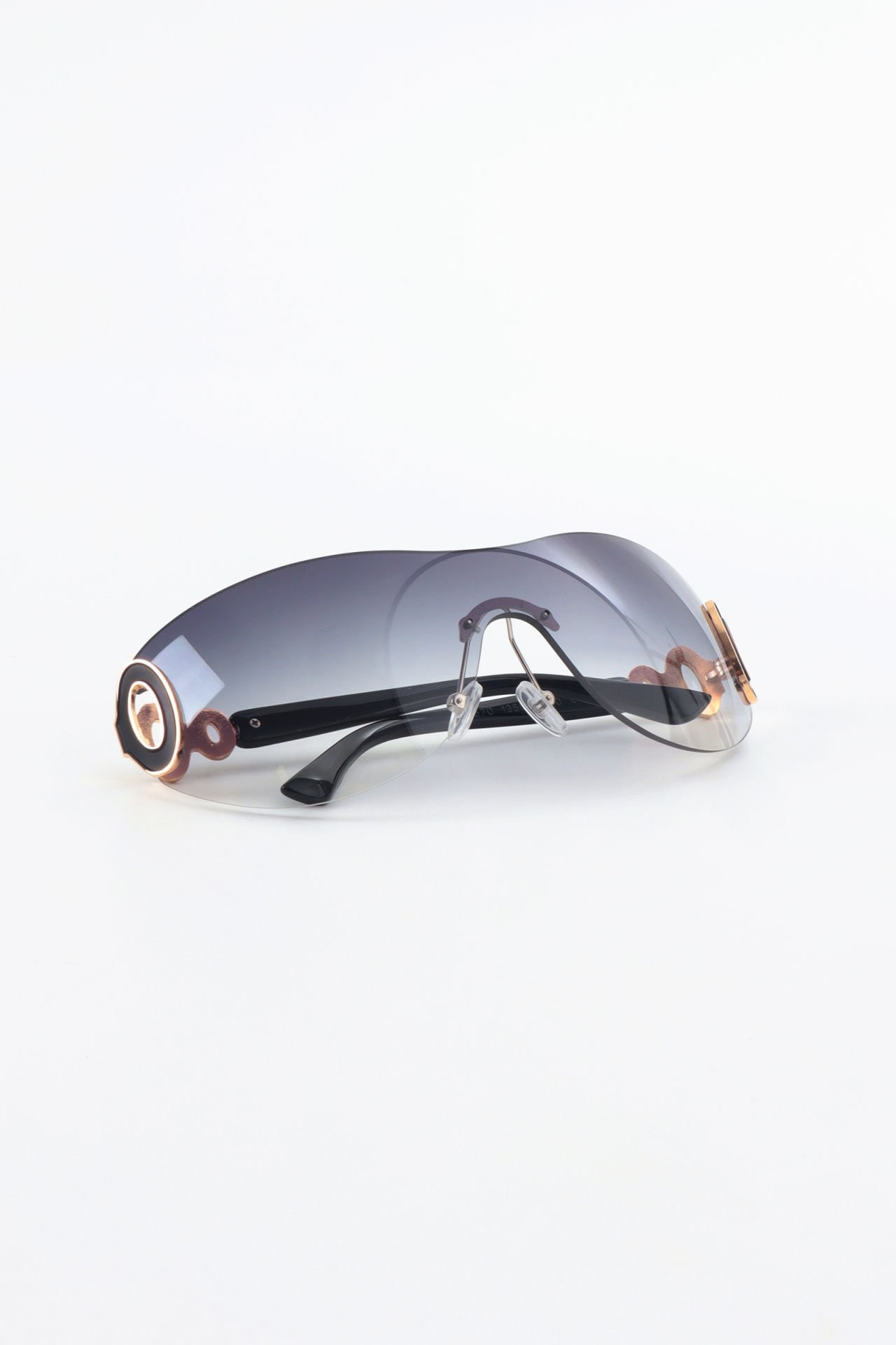 Zero Vintage Oval Güneş Gözlüğü - Siyah