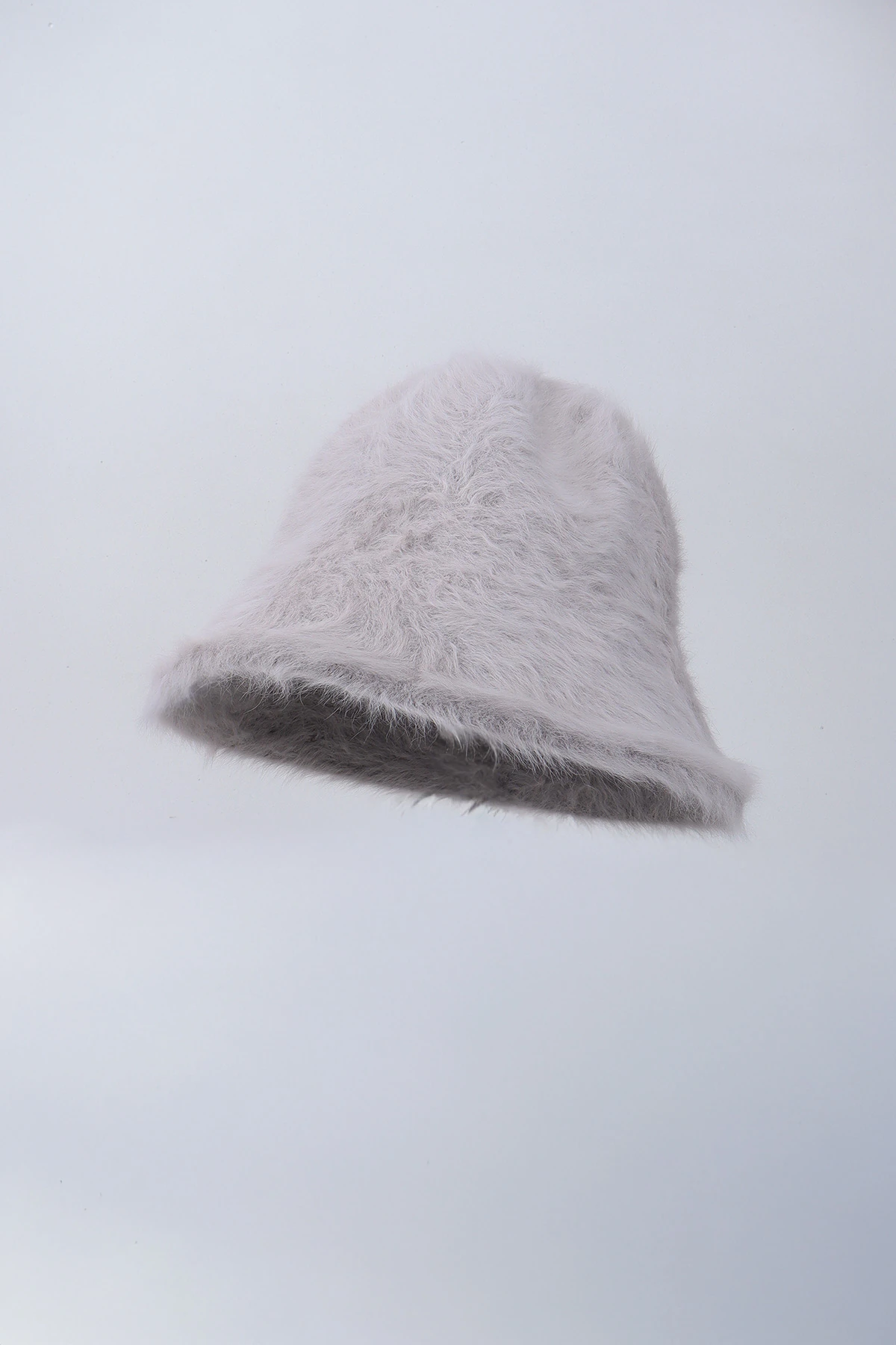 Yün Bucket Çan Şapka - Gri