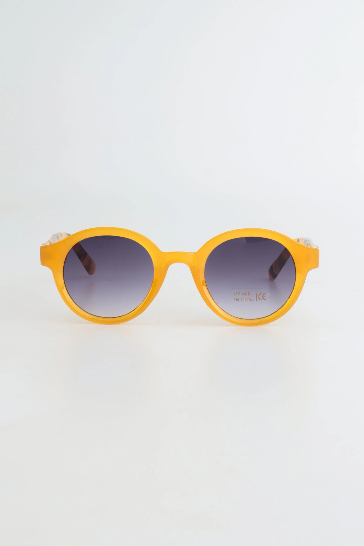 Oval Kemik Güneş Gözlüğü - Sarı Siyah