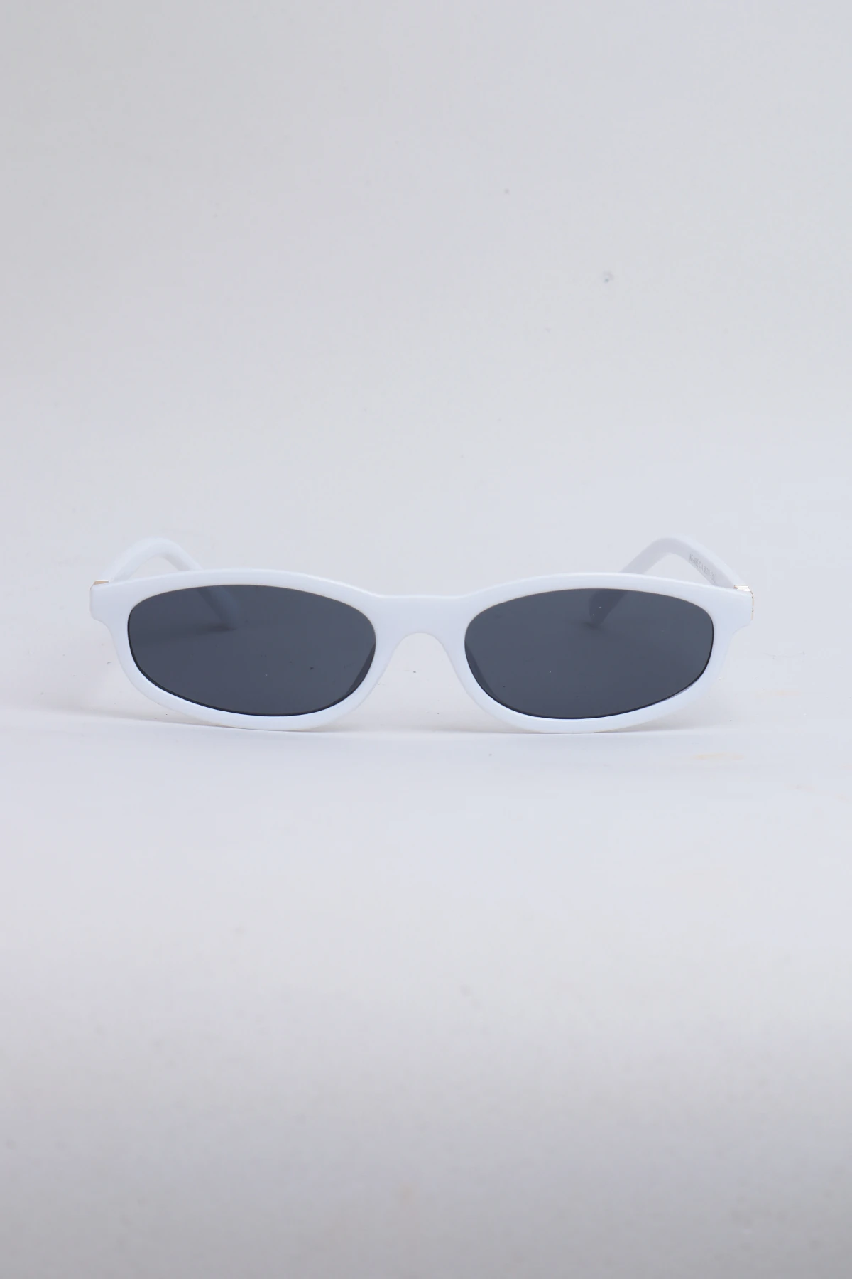Melon Geometrik İnce Güneş Gözlüğü - Beyaz