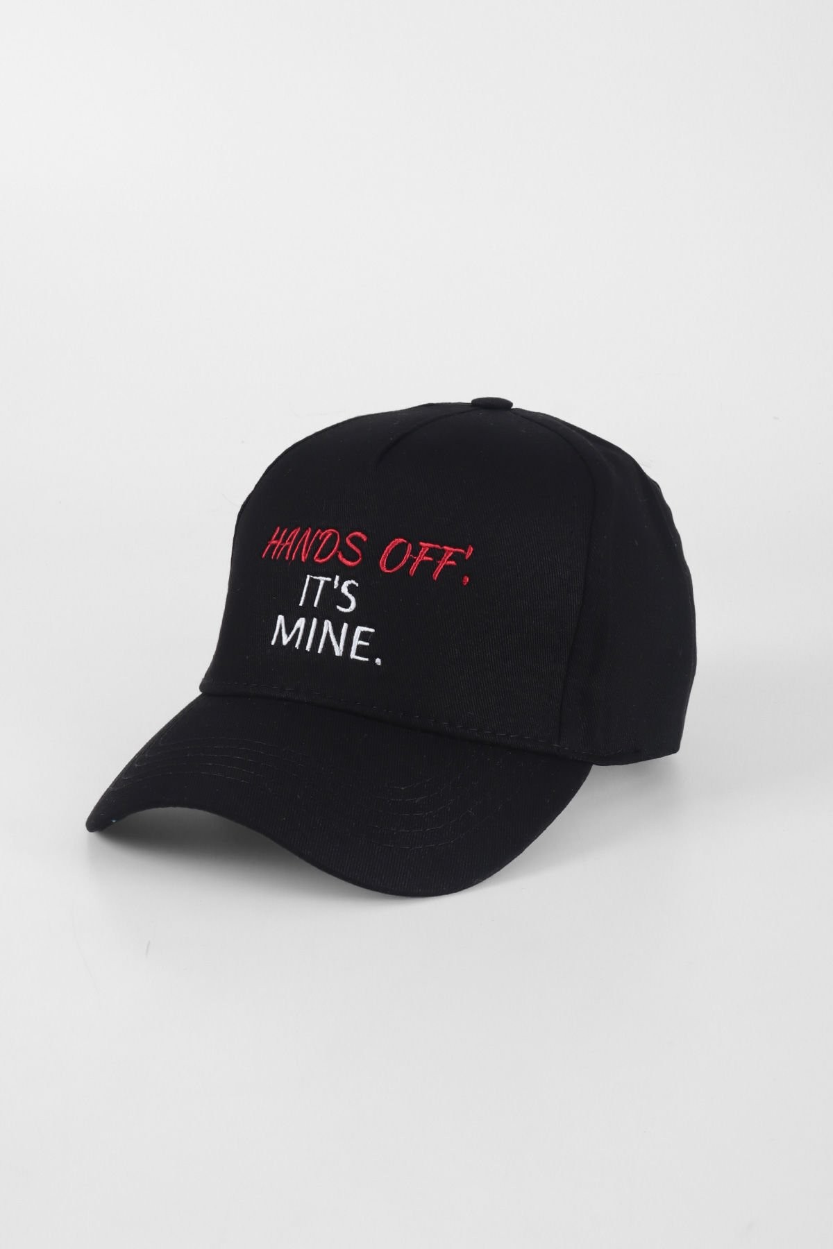 hands off it's mine Yazılı Nakışlı Baseball Cap Şapka - Siyah
