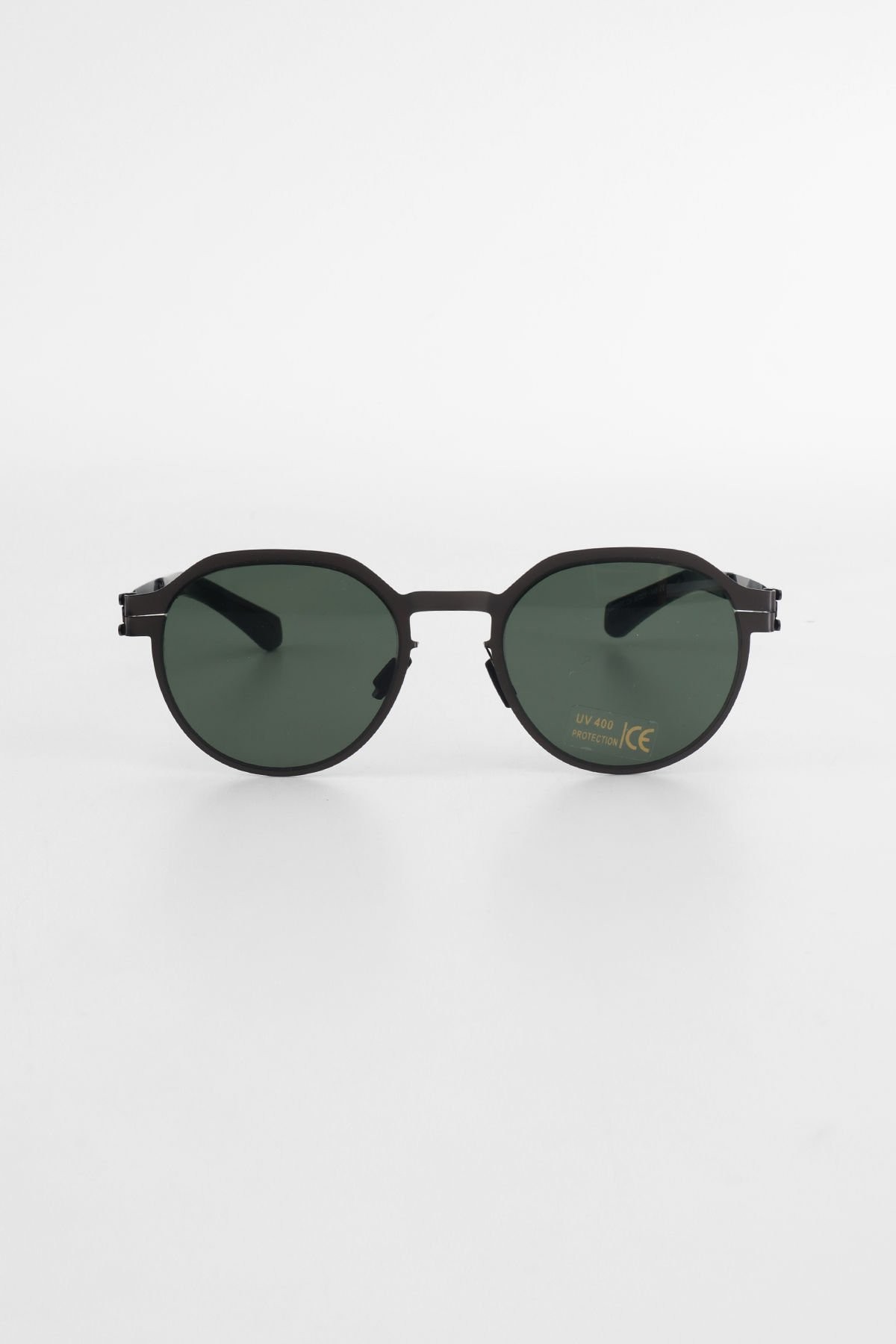 Trox Oval Metal Çerçeve Unisex Güneş Gözlüğü - Yeşil Cam
