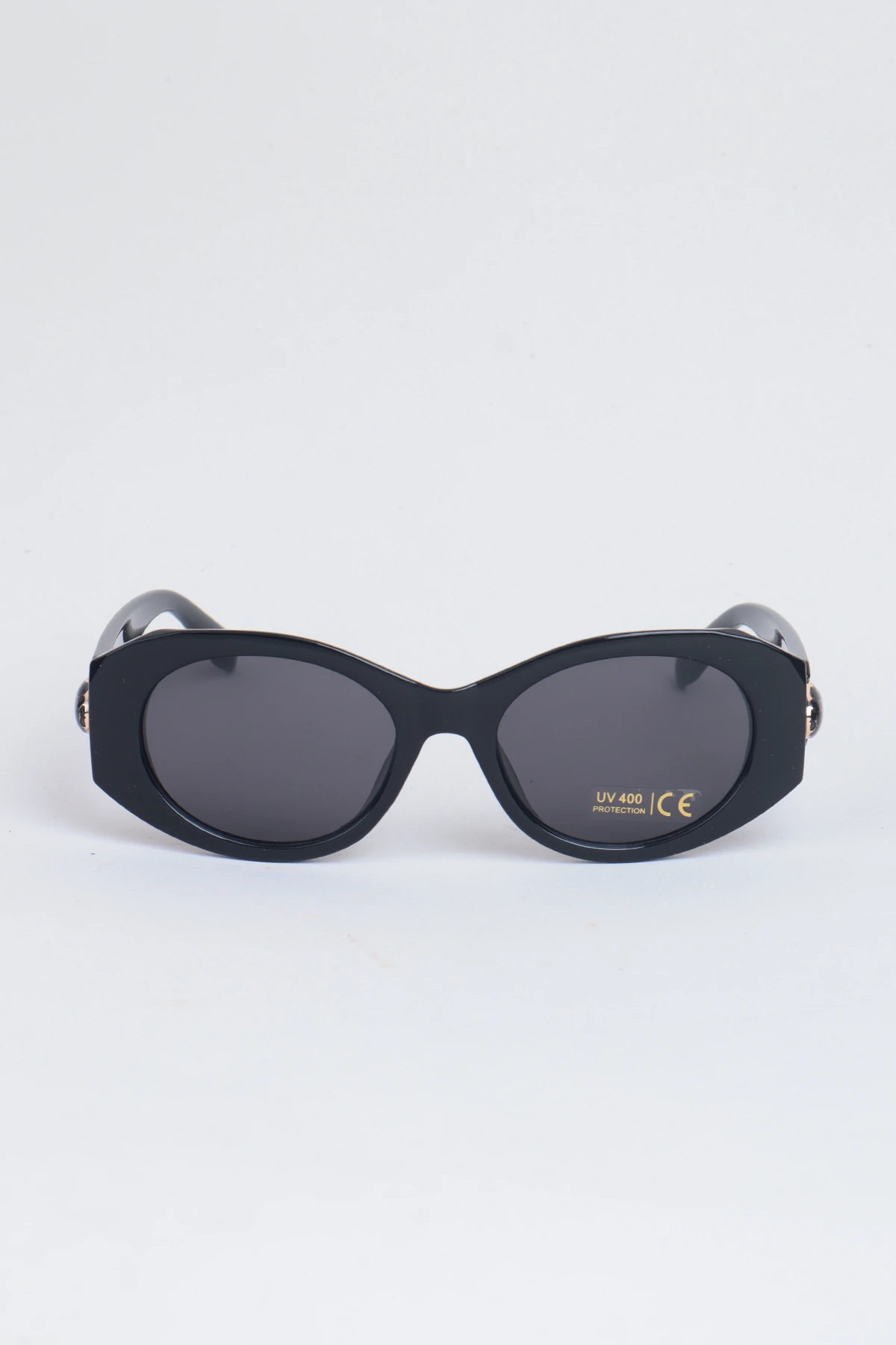 Solea Yılan Sembol Detaylı Asetat Çeçreve Premium Kadın Güneş Gözlüğü - Siyah