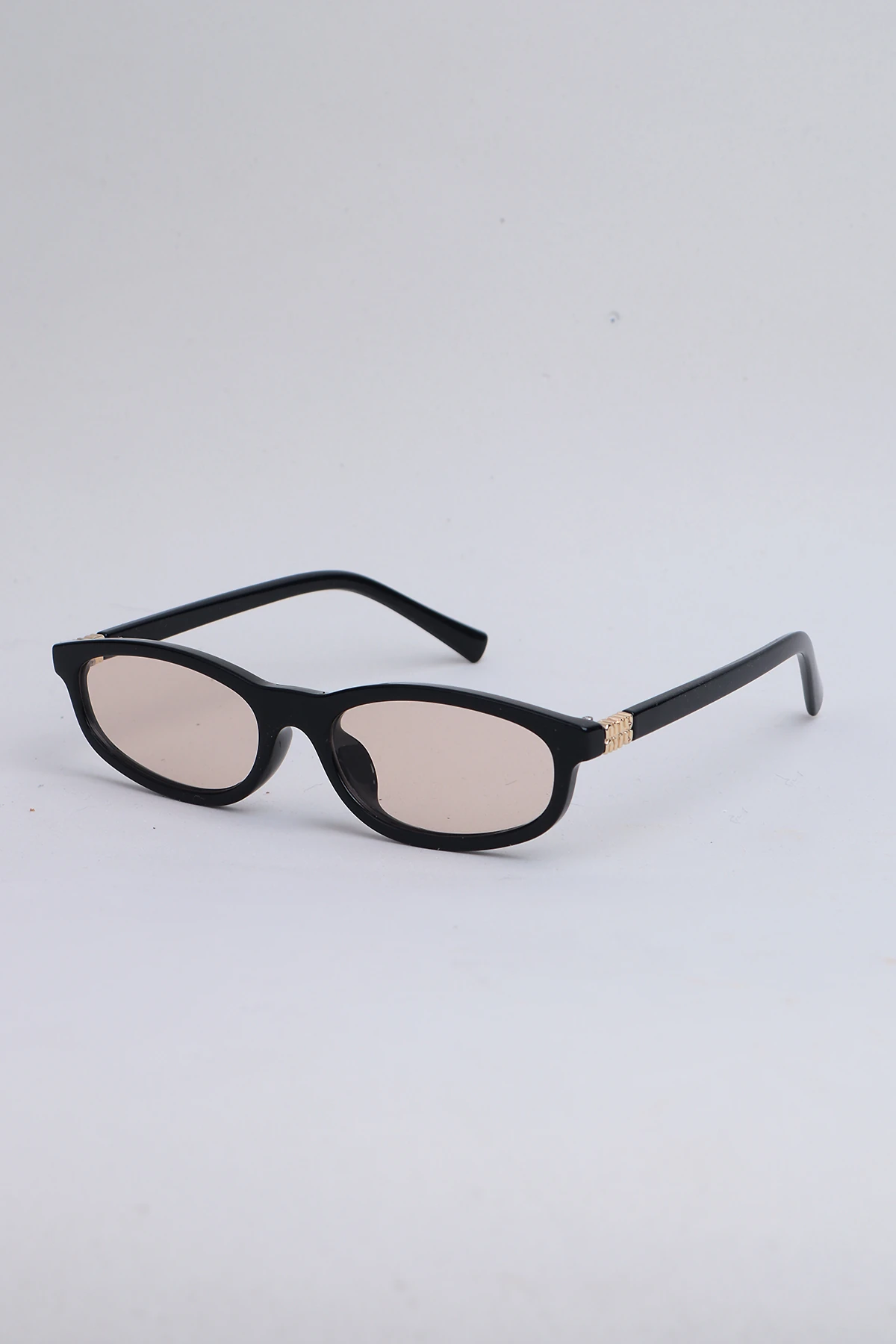 Melon Geometrik İnce Güneş Gözlüğü - Nude