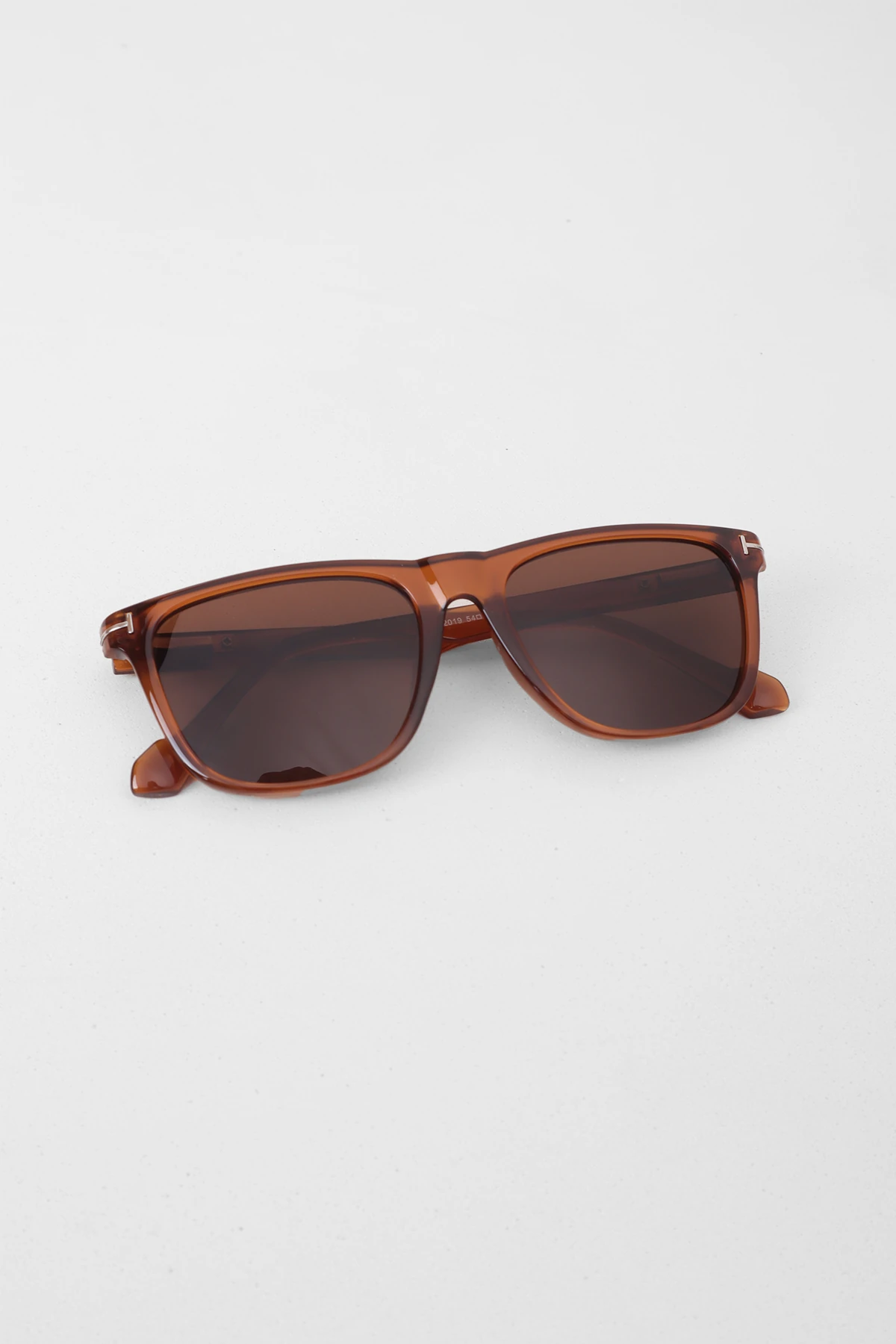 Aurora Dikdörtgen Unisex Polarize Güneş Gözlüğü Kahverengi Çerçeve Kahverengş Cam