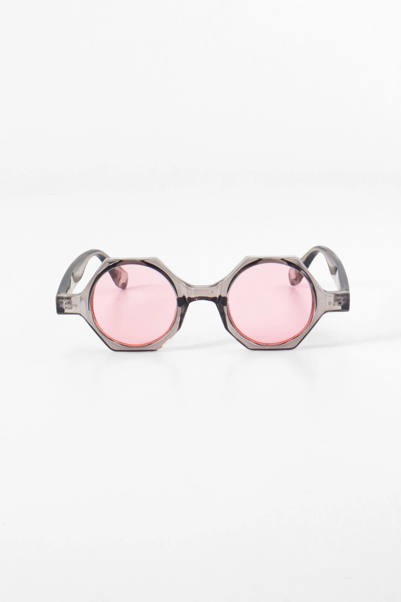 Altıgen Tasarım Güneş Gözlüğü - Gri Pembe