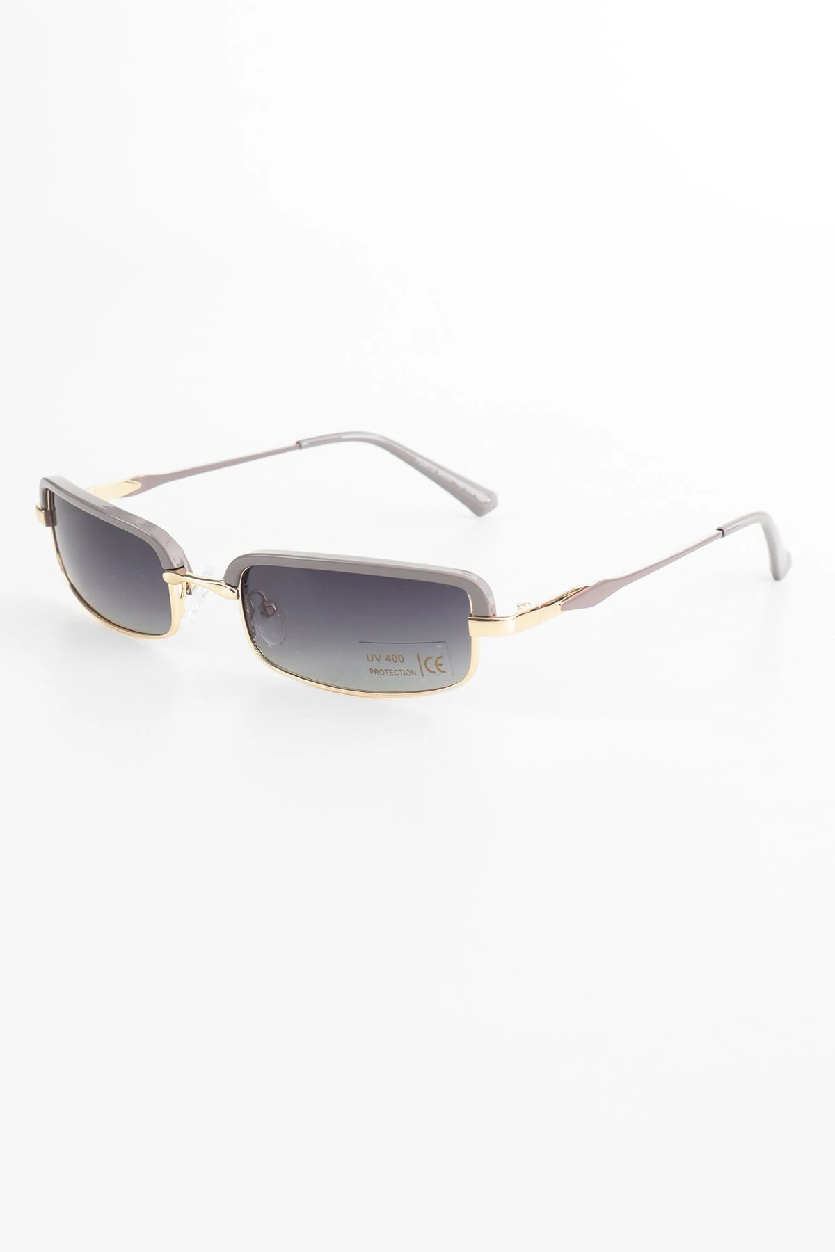 İnce Metal Tasarım Premium Güneş Gözlüğü - Gri