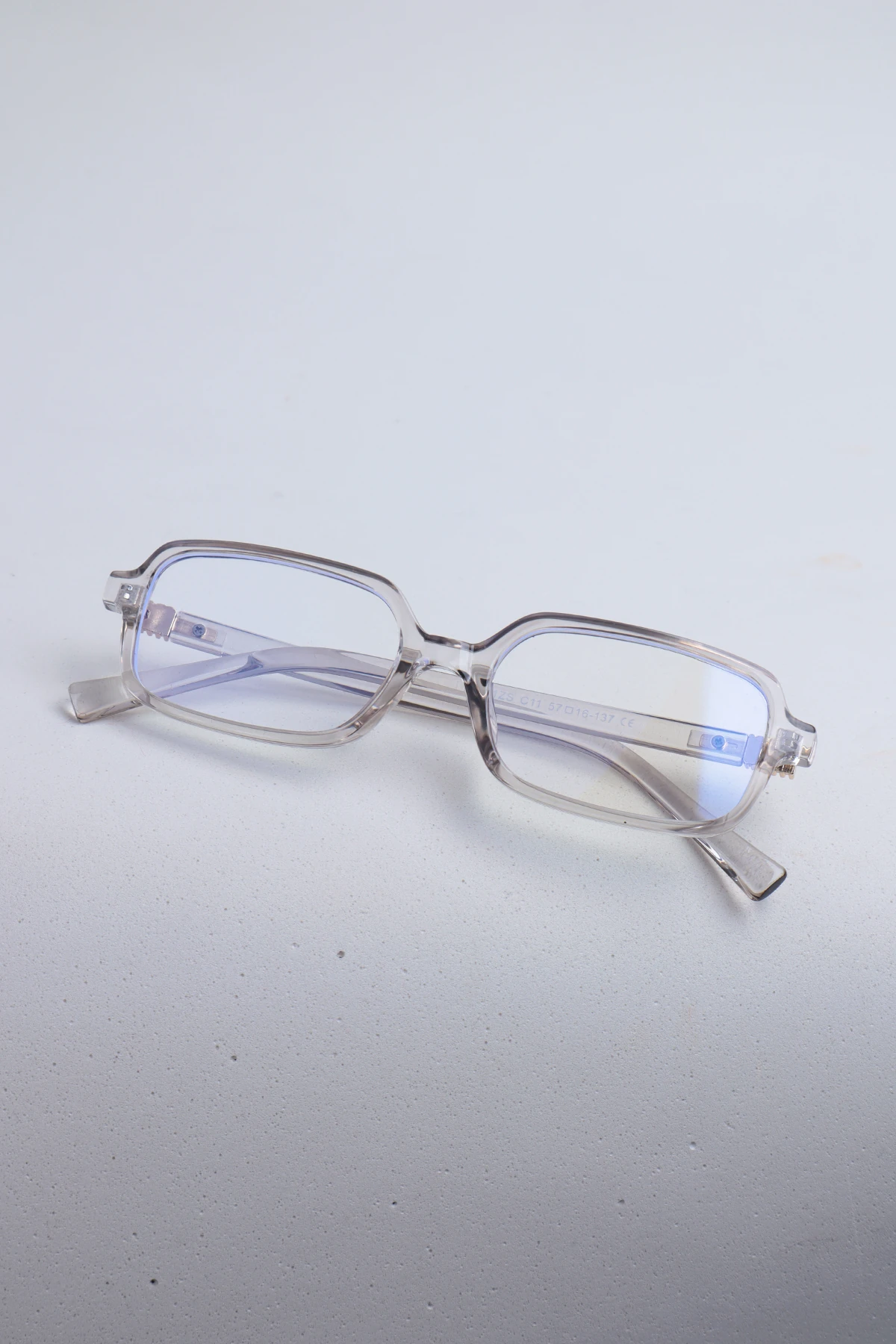 Mino Minimal Dikdörtgen Mavi Işık Koruyucu Ekran Gözlüğü - Gri