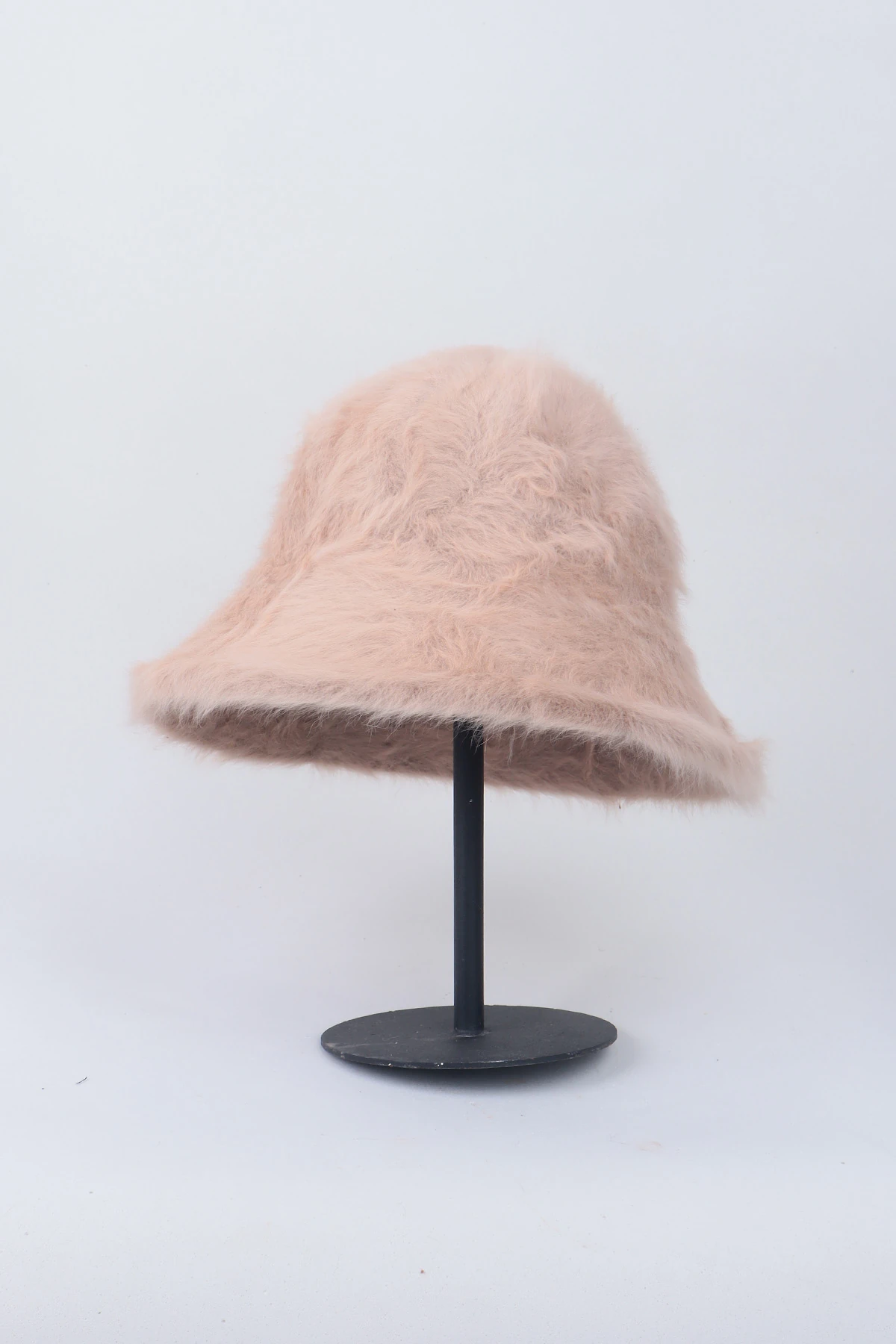 Yün Bucket Çan Angora Şapka - Vizon