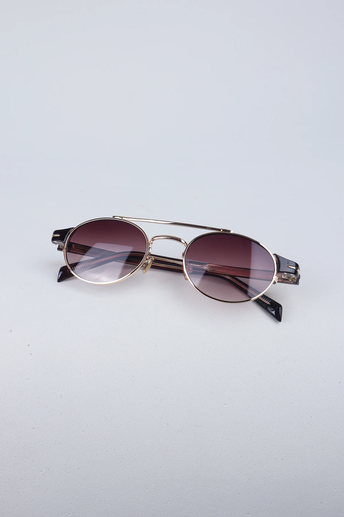 Sunis Kemik Tasarım Güneş Gözlüğü Sarı Çerçeve - Kahverengi