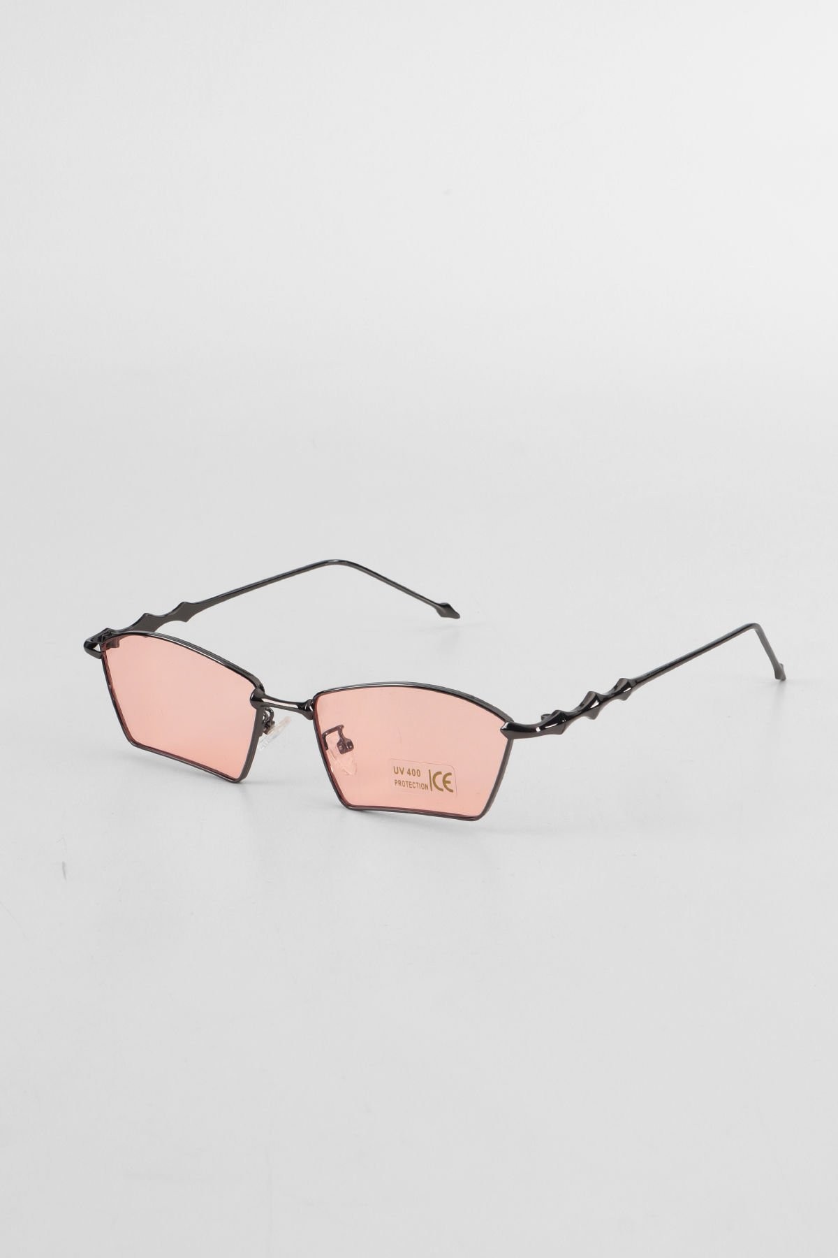 Batsun Metal Tasarım Çerçeve Güneş Gözlüğü - Pembe