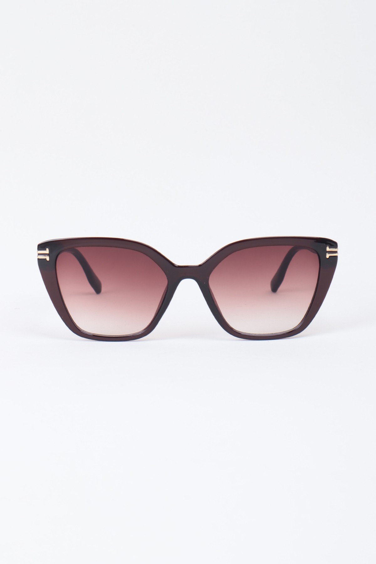 Cateye Retro Kadın Güneş Gözlüğü Çerçeve - Kahverengi