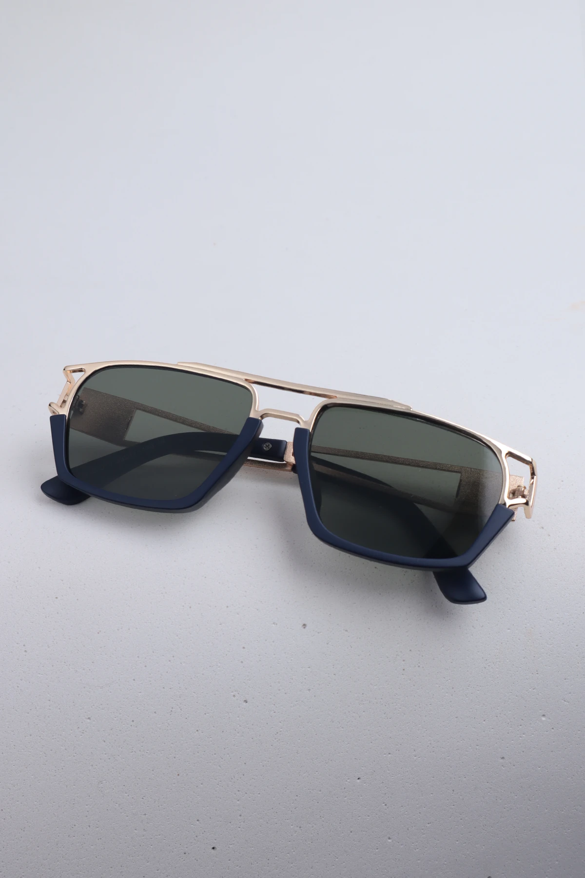 Unread Metal Detaylı Güneş Gözlüğü - Lacivert Yeşil