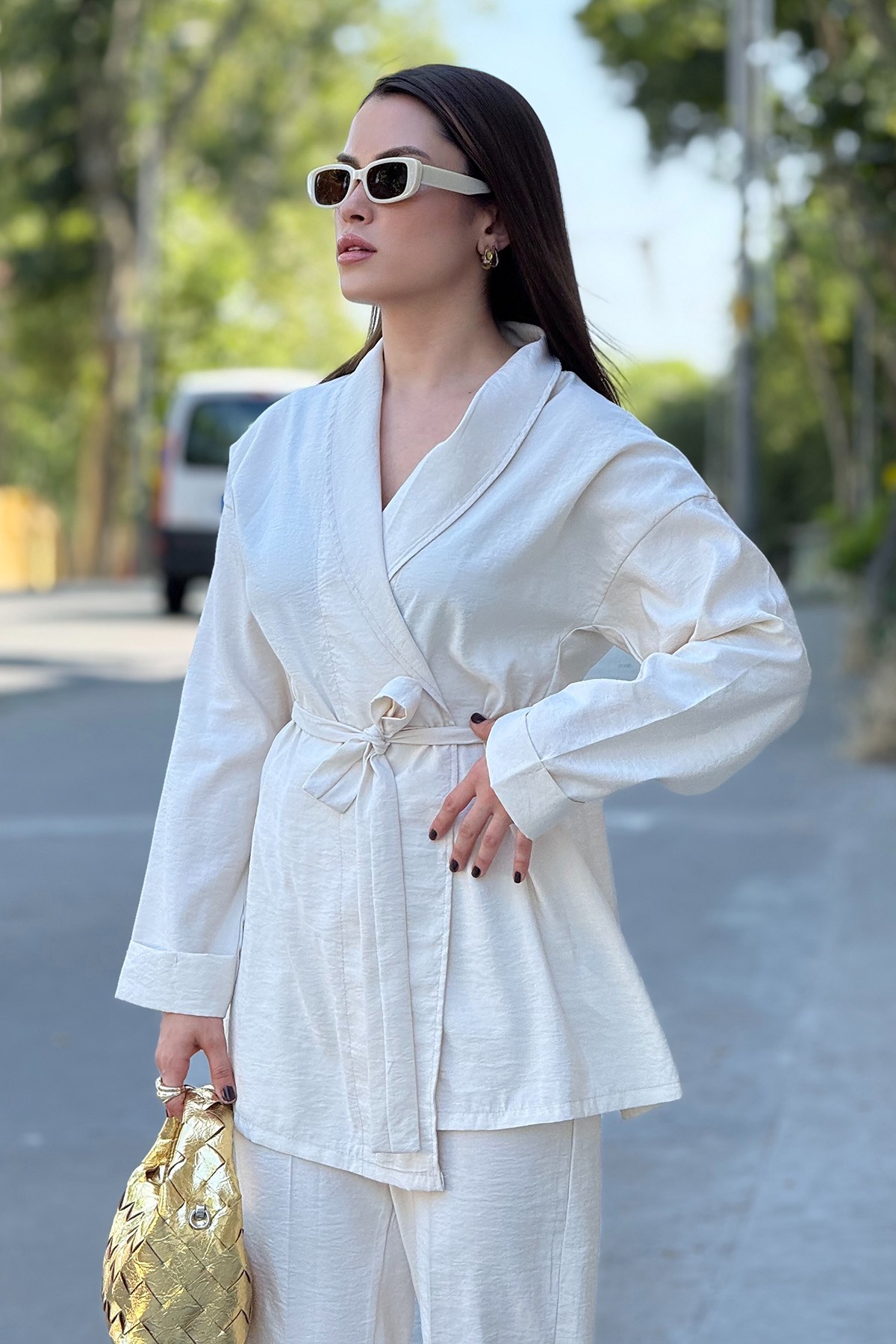 Kimono Takım - krem