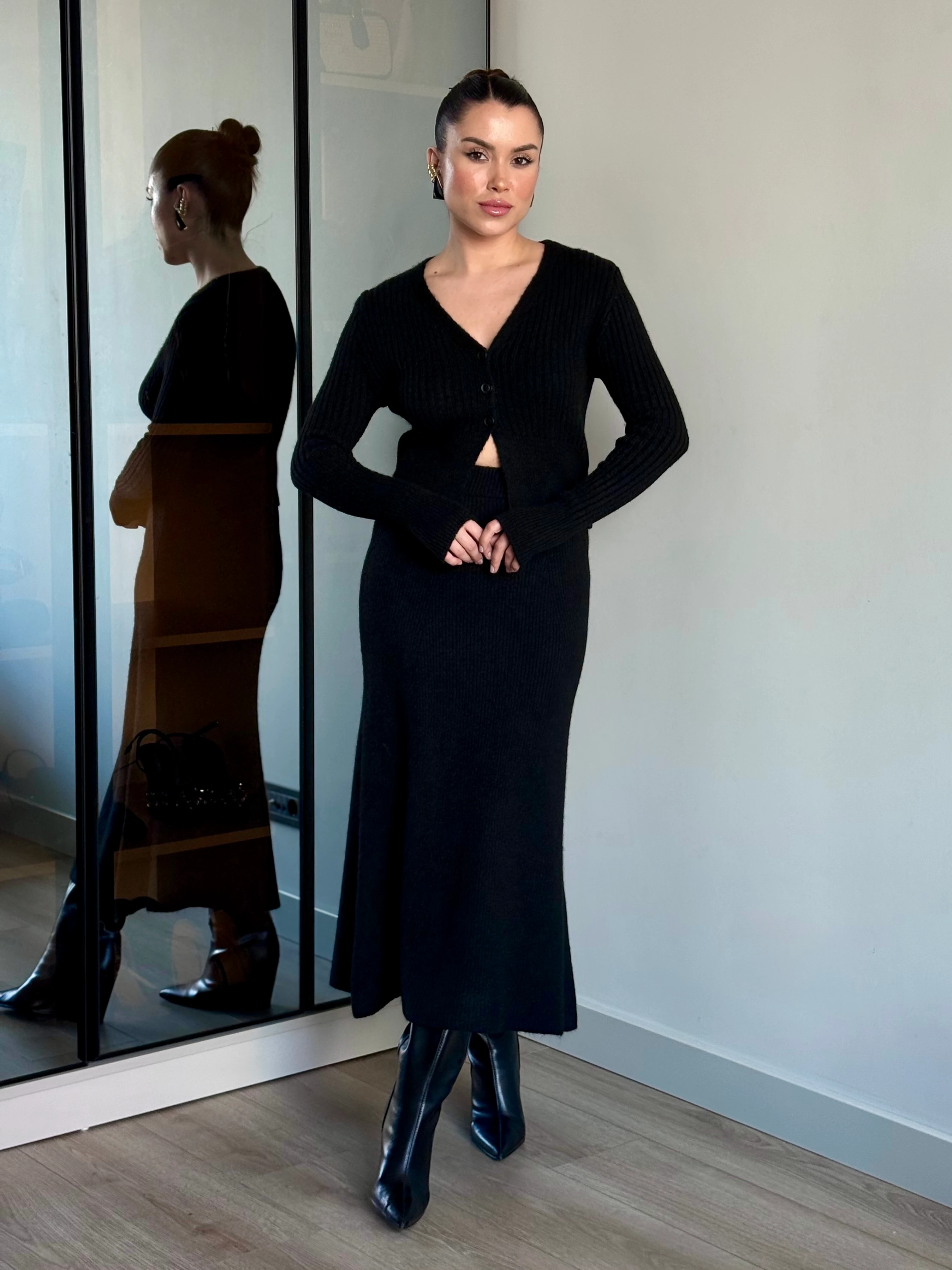 Triko Etek-Buz Takım - Siyah