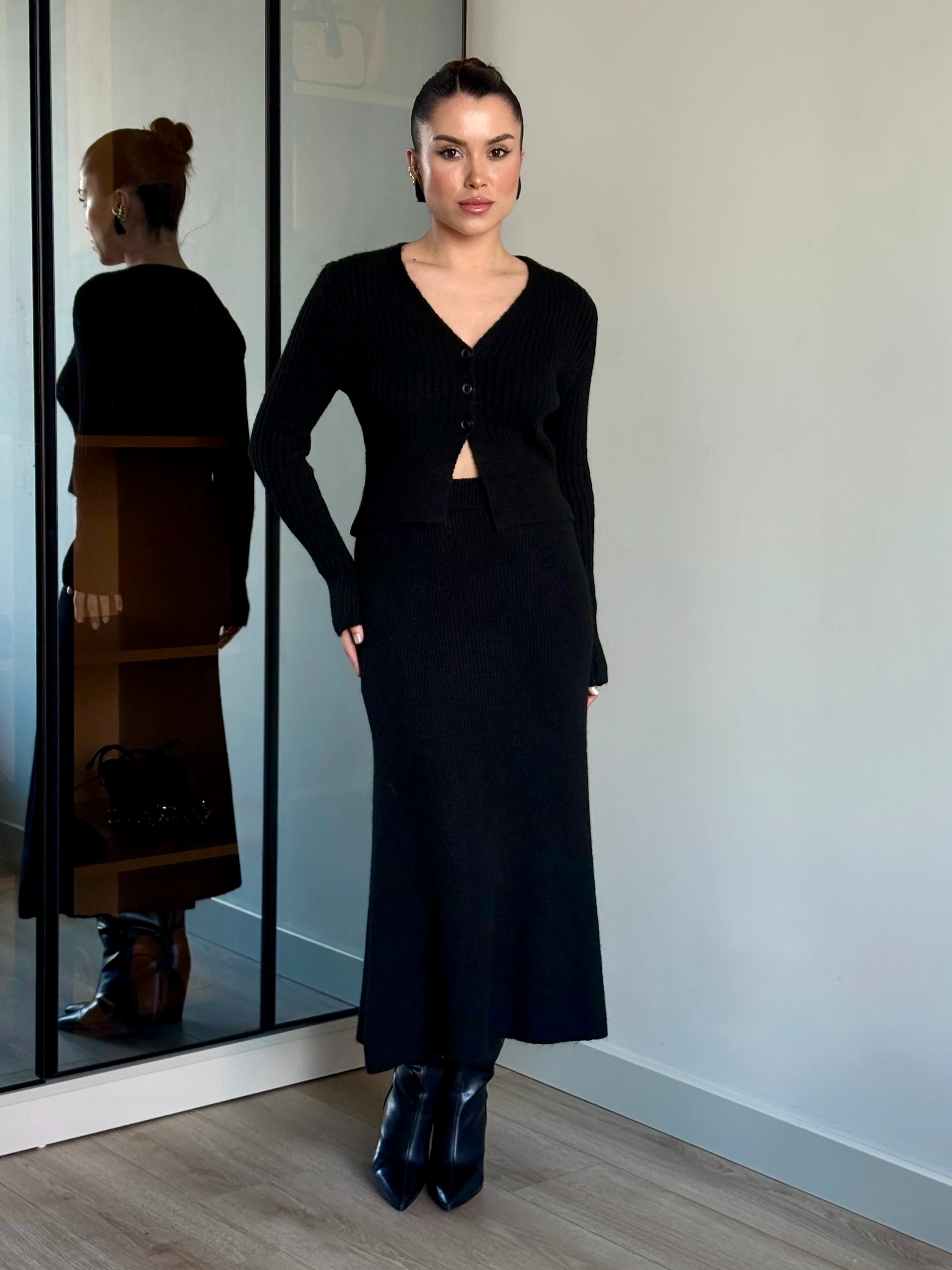 Triko Etek-Buz Takım - Siyah