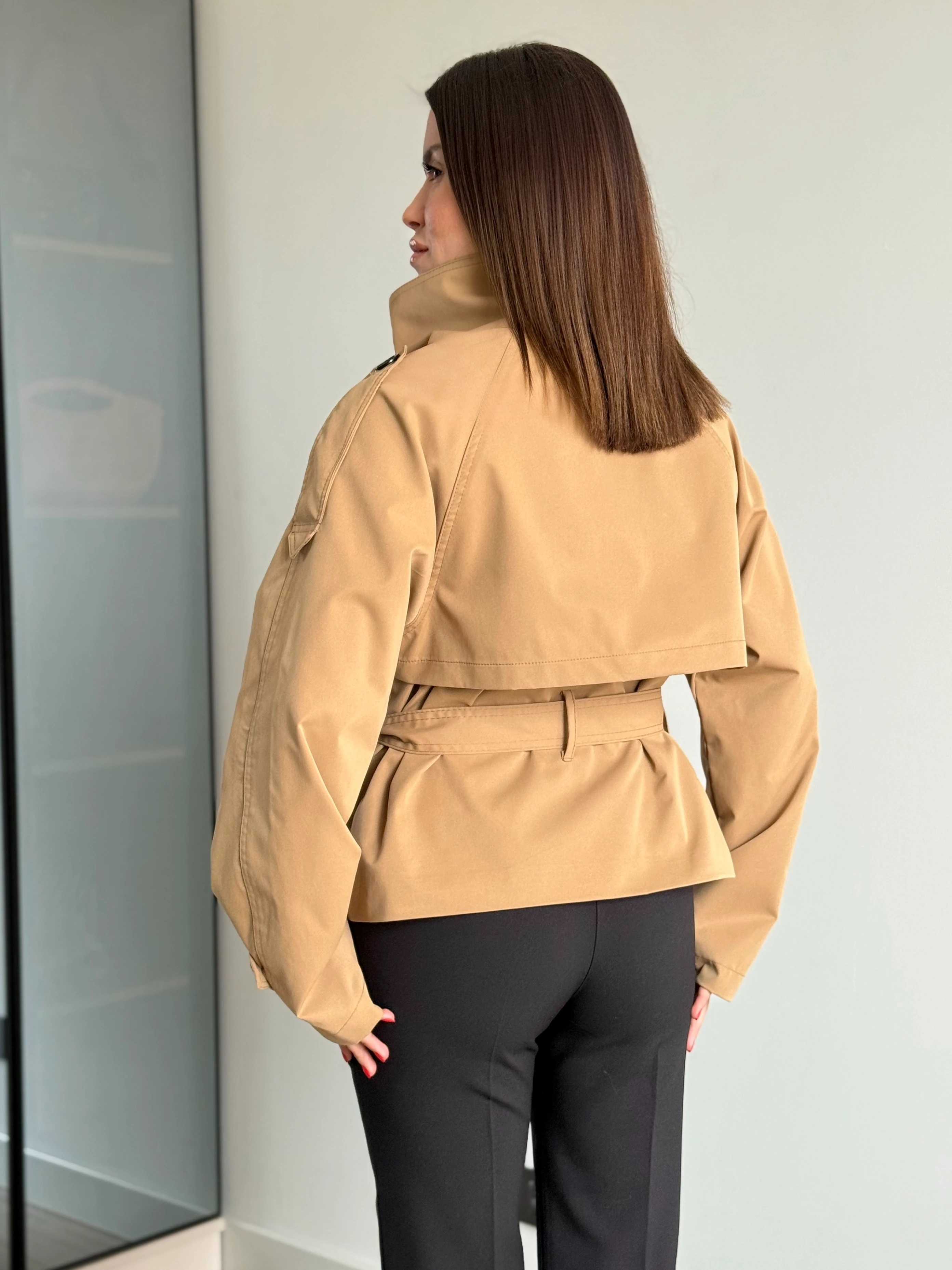 Astarlı Trenç Ceket  - Camel