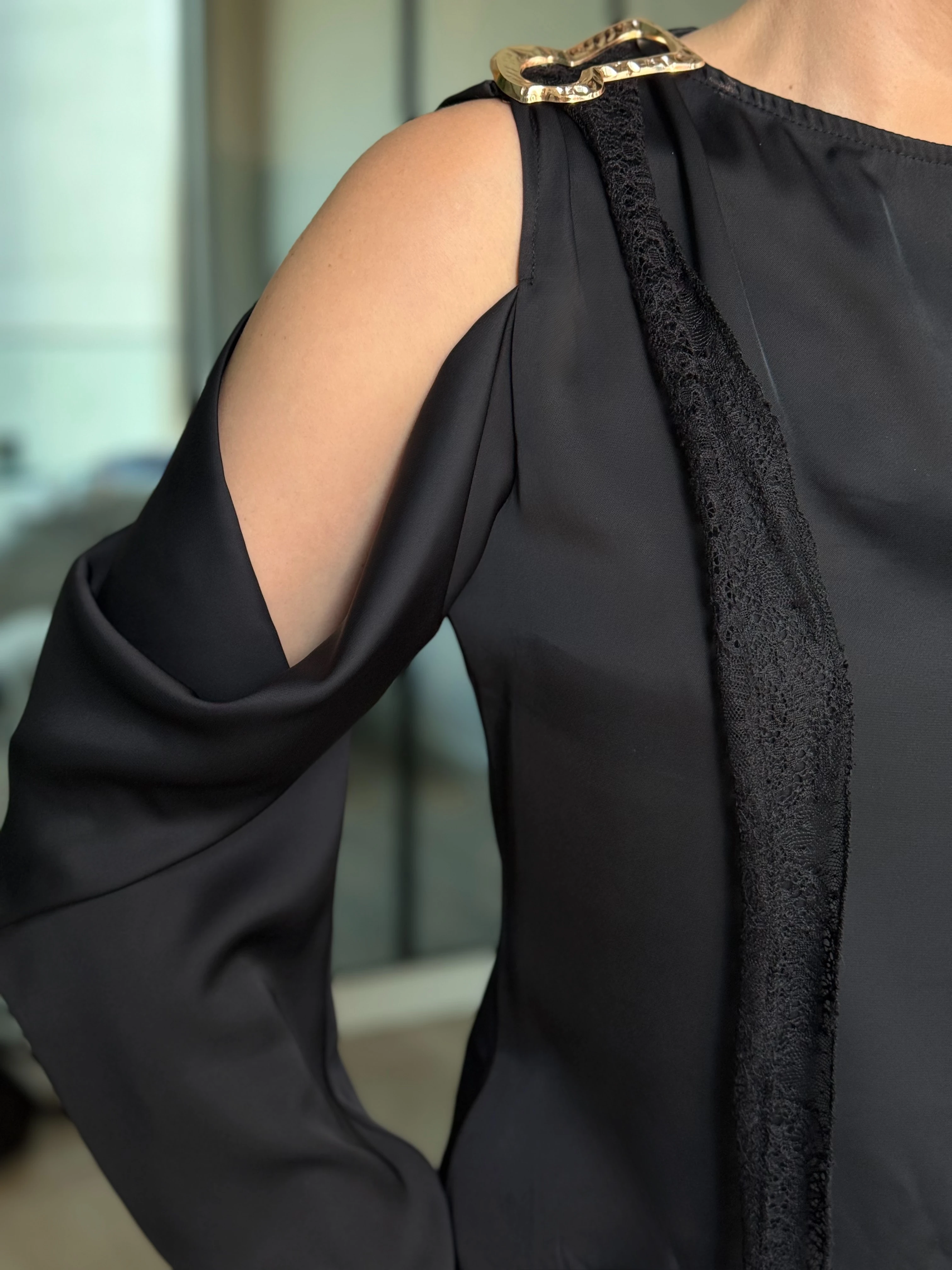 Saten Tokalı Gömlek